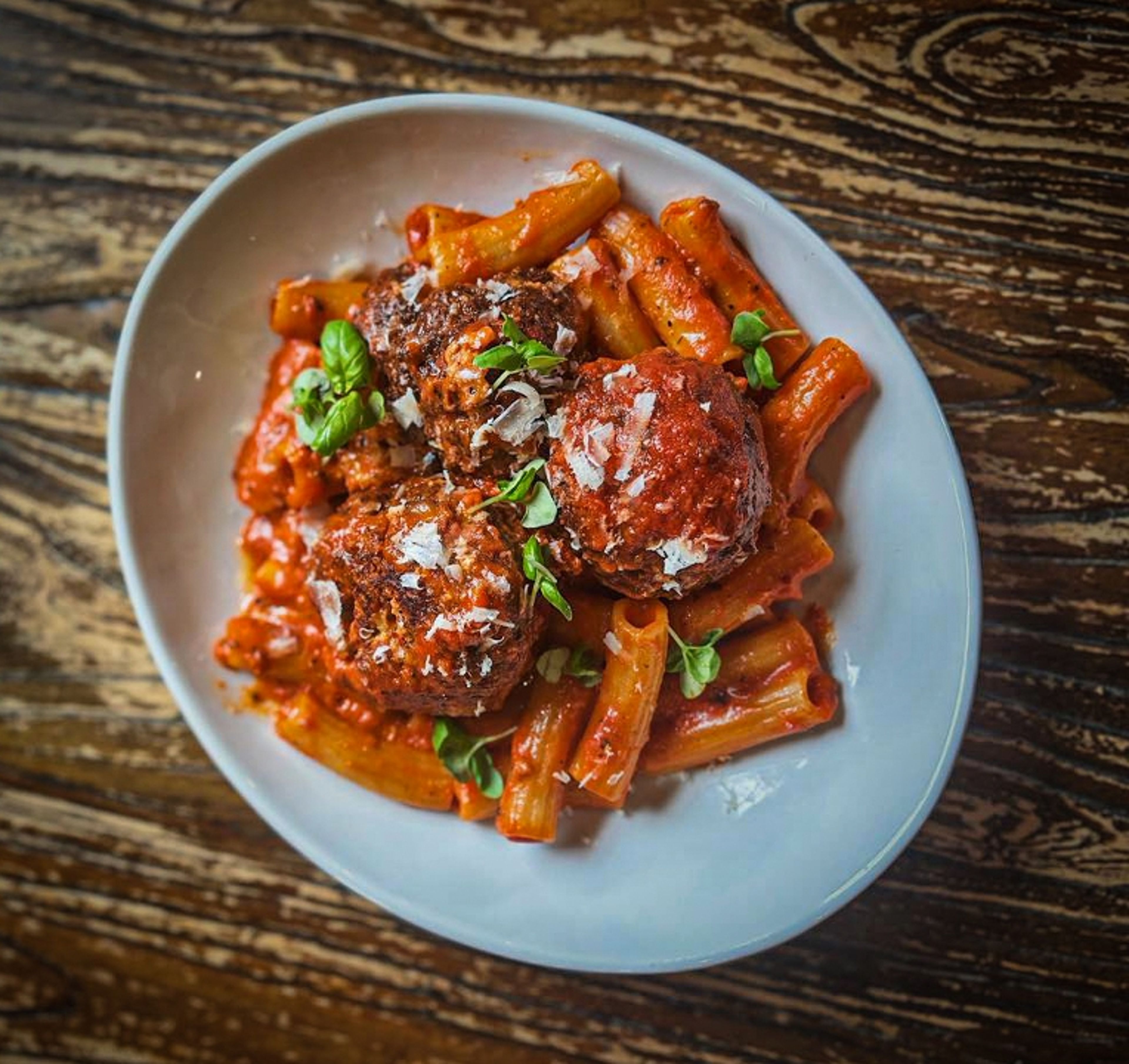 Rigatoni Bolognese.