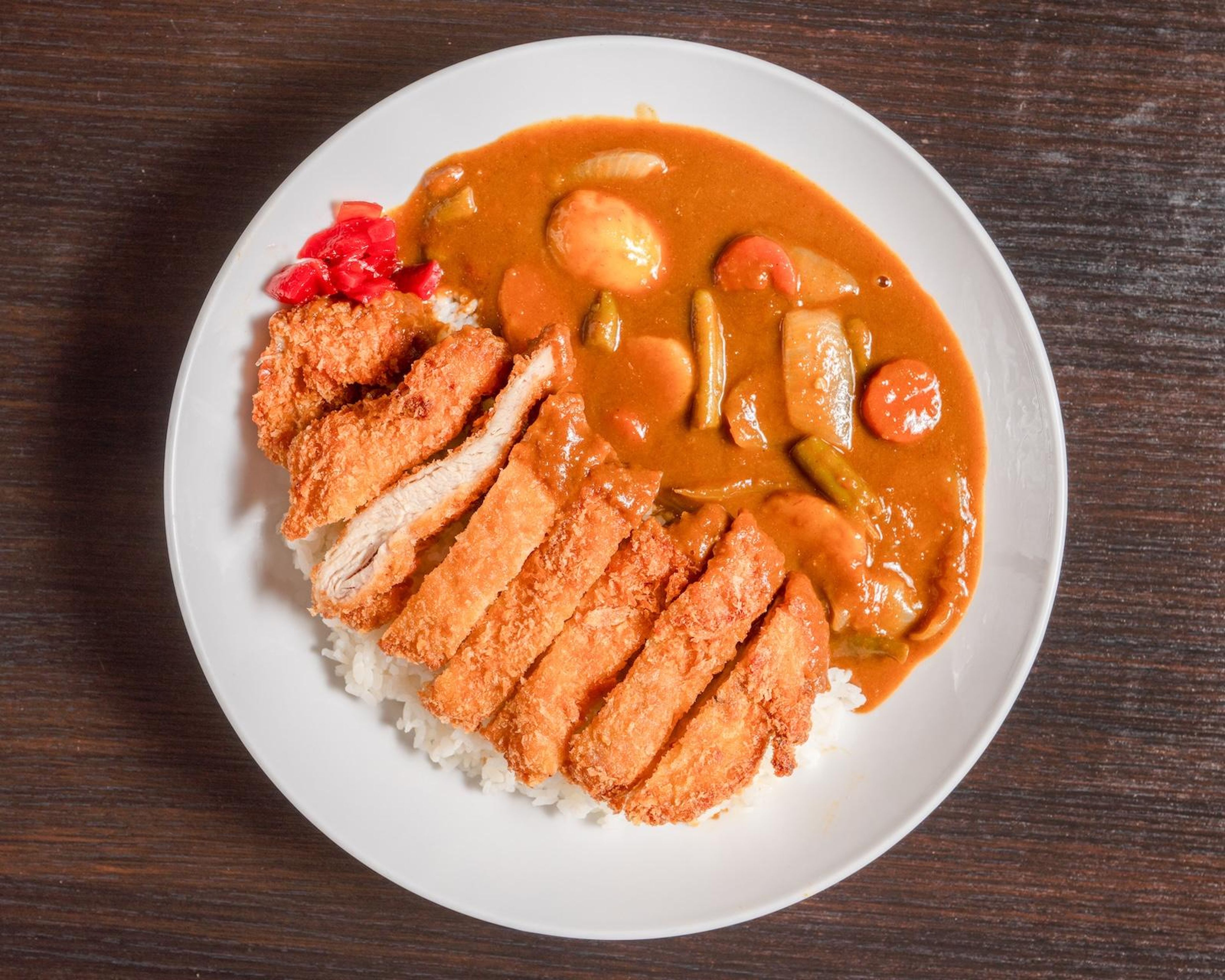 Chicken Katsu & Mix Vegetable Curry.