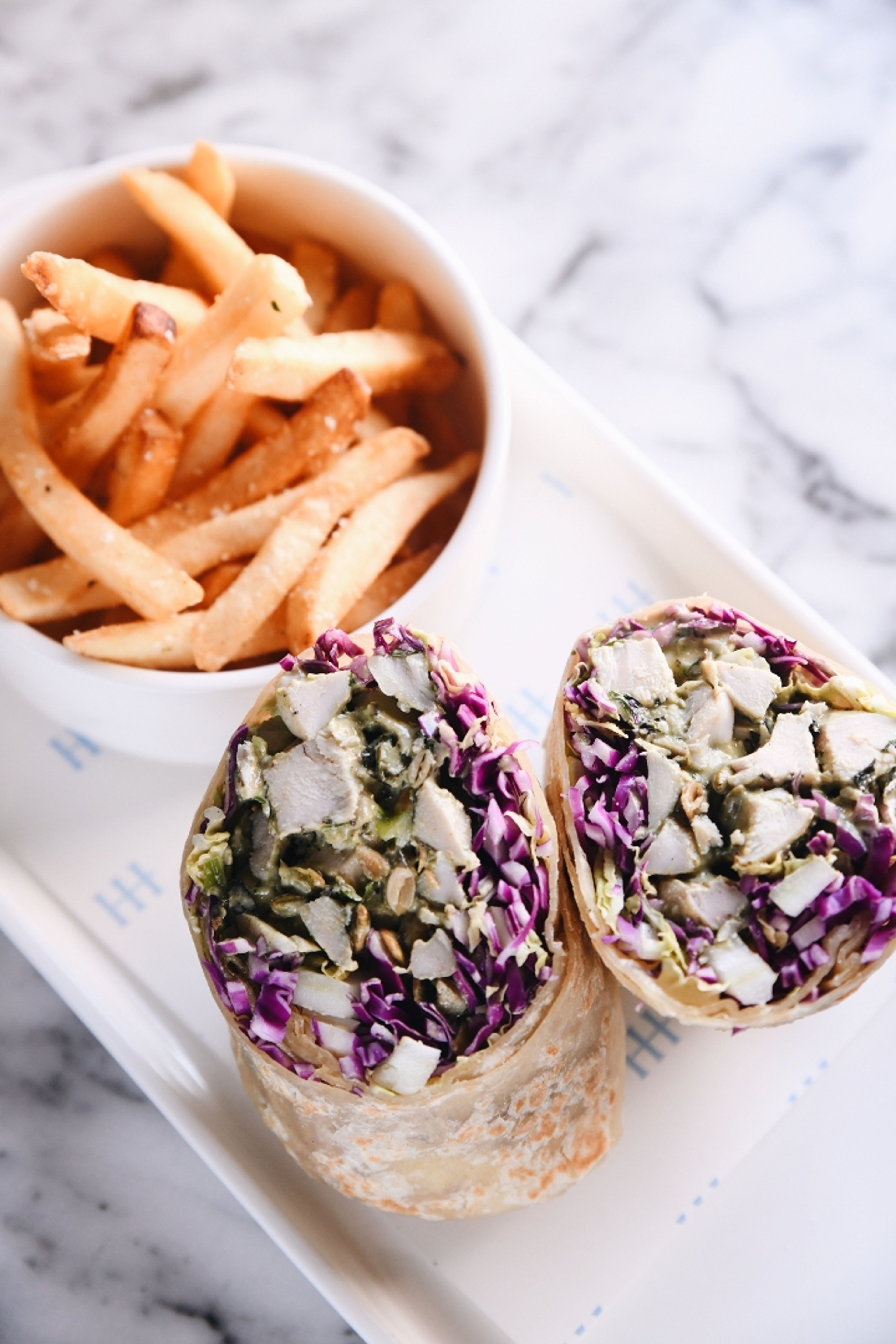 Herby Chicken Salad Wrap Platter.