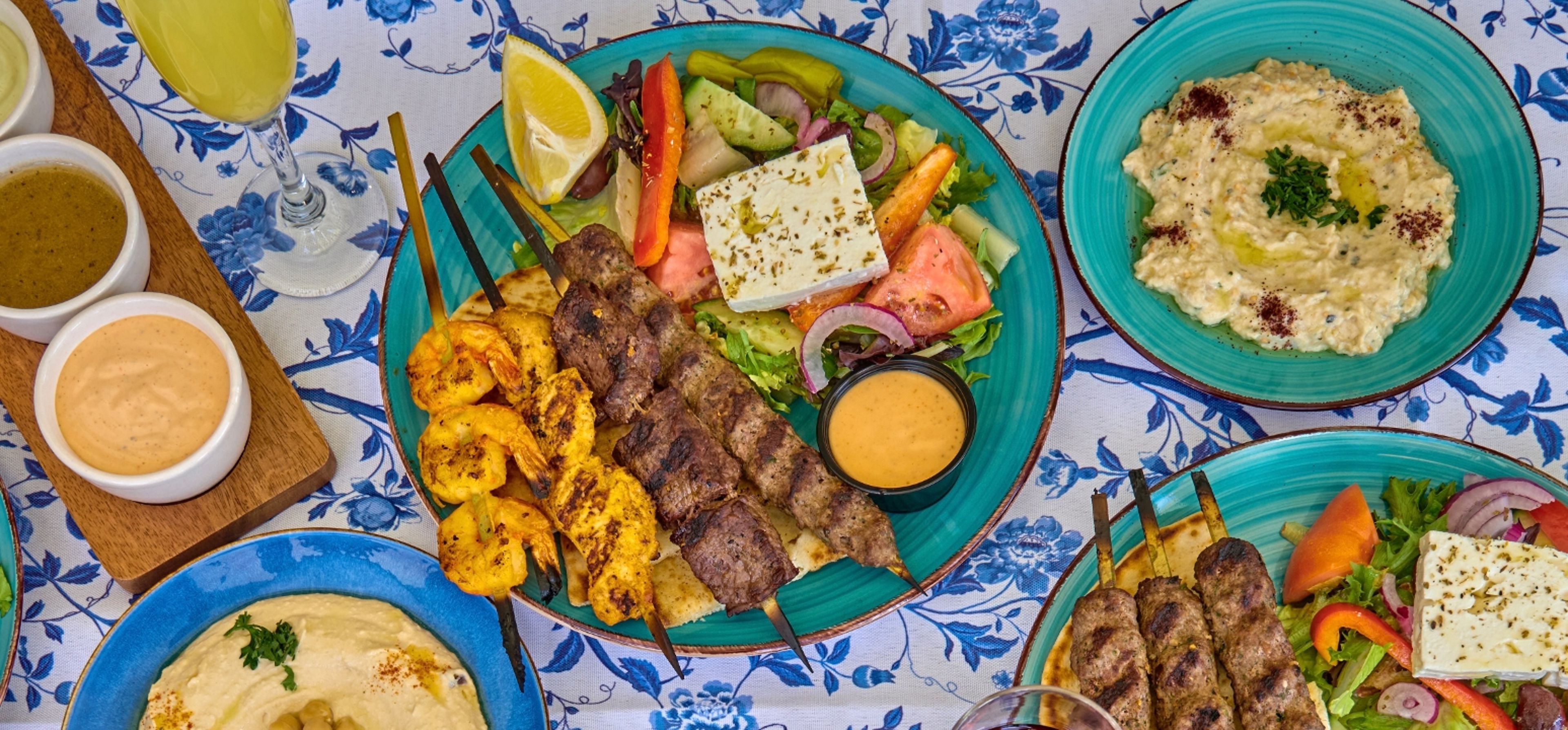 Family Mixed Souvlaki (Kabob) Party Tray.