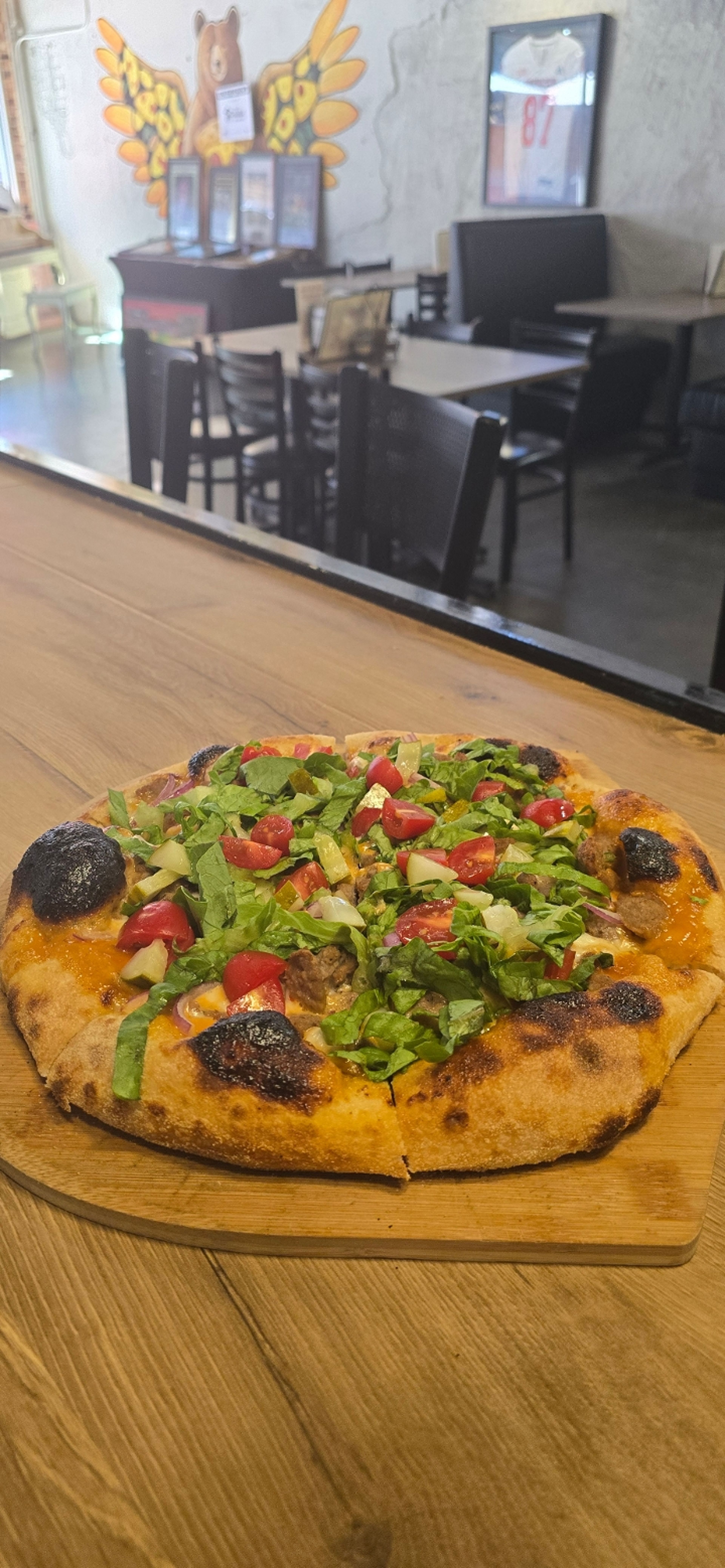 Cheeseburger Pizza "Macon Burger Week".