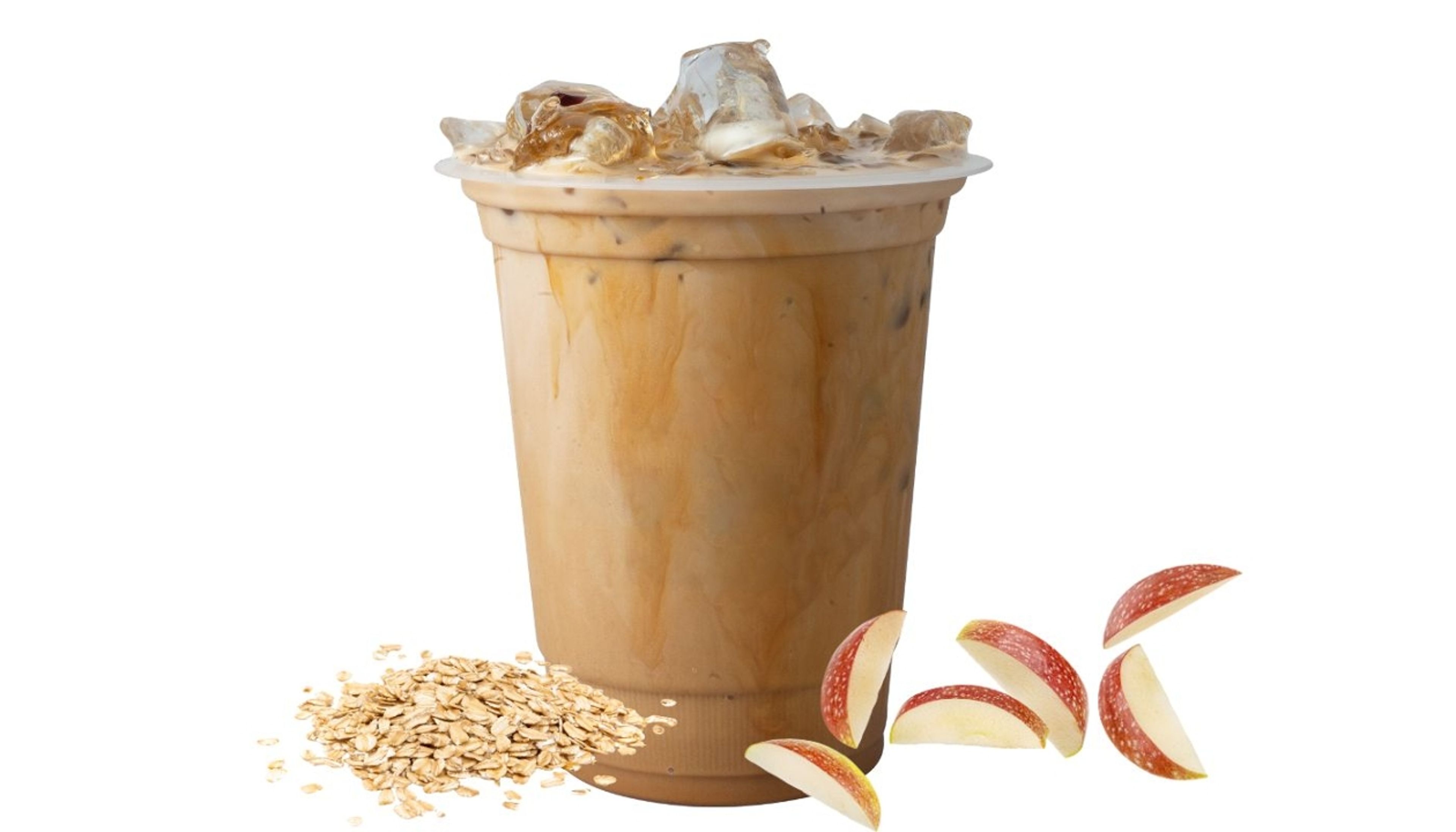 Oatmilk Iced Caramel Apple Latte.