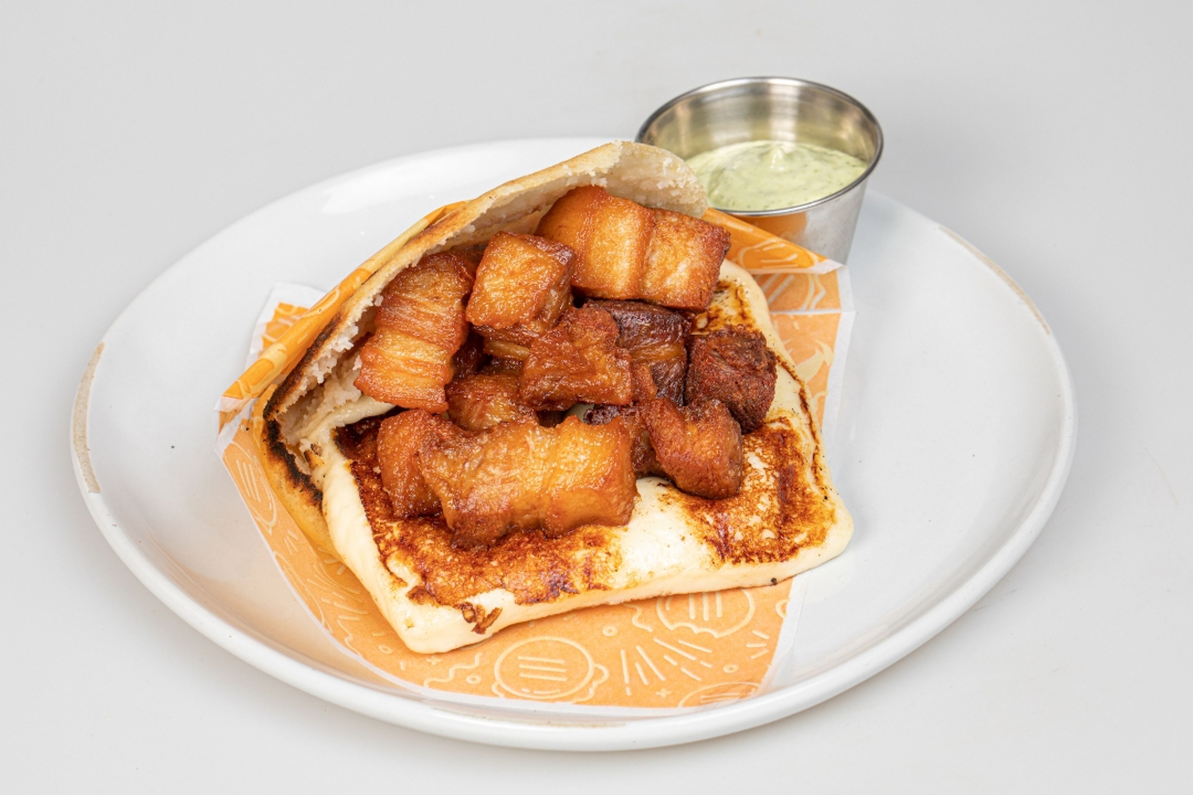 Pork Belly Arepa.