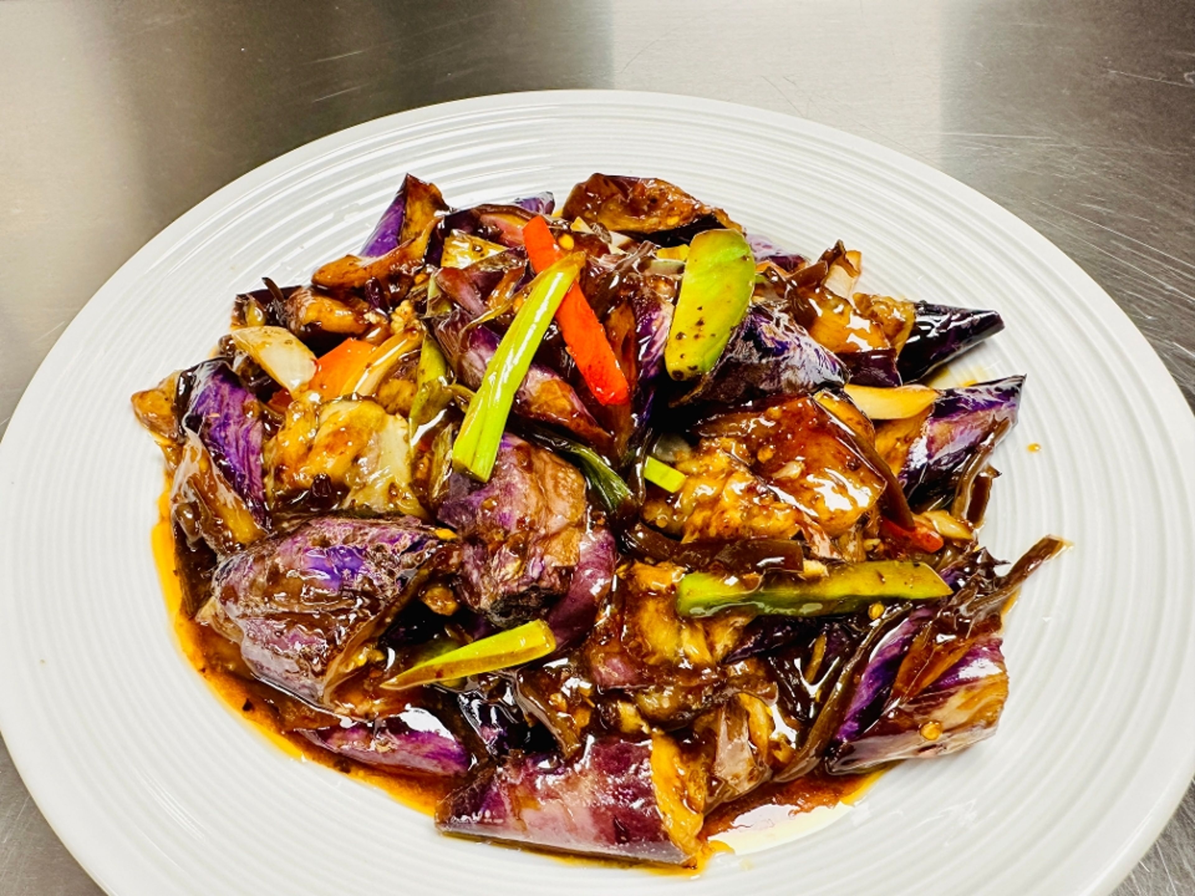 Chinese Eggplant in Garlic Sauce.