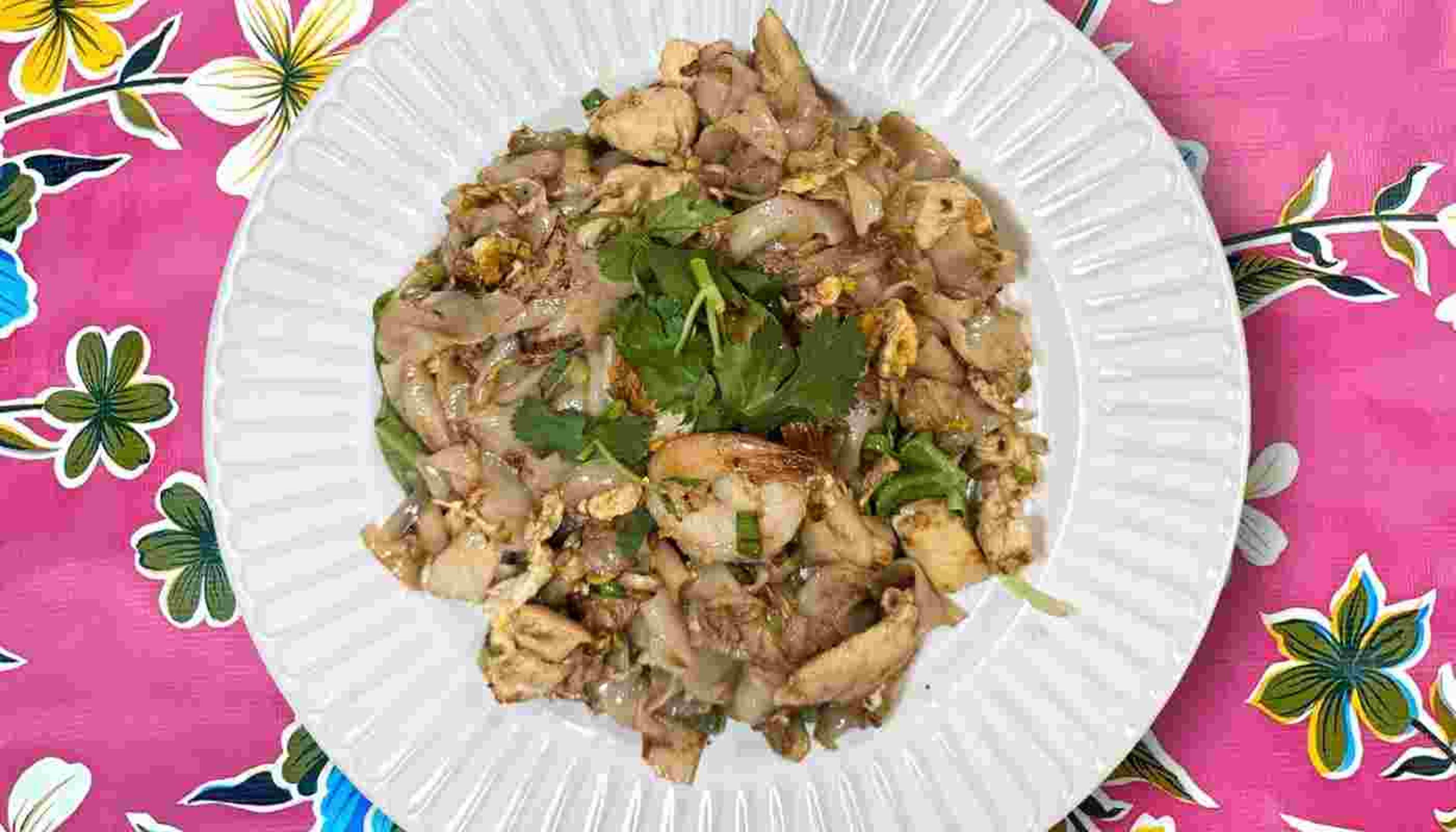 Chicken Noodle and Shrimp.