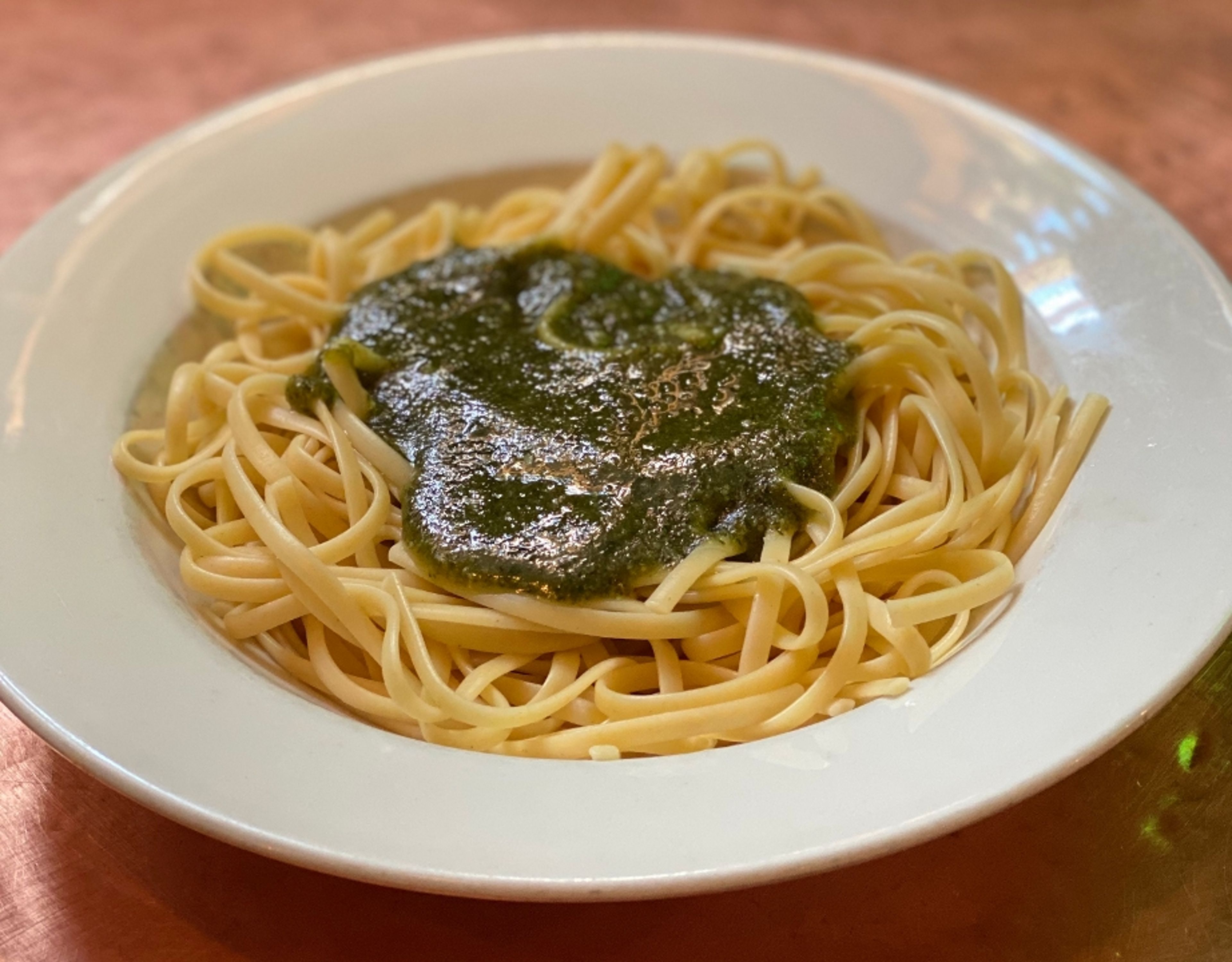 Pasta with Pesto Genovese.