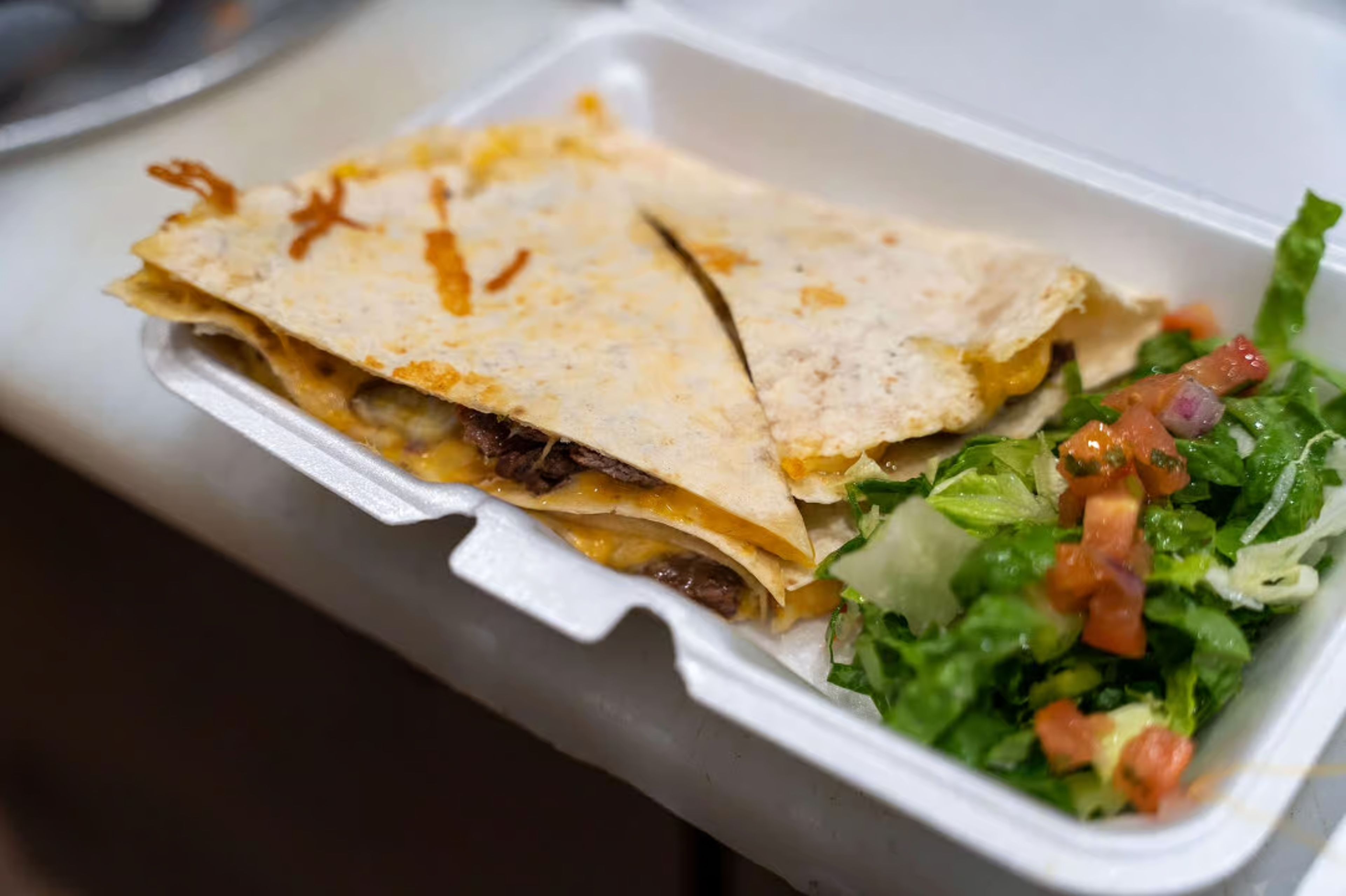 Steak quesadilla.