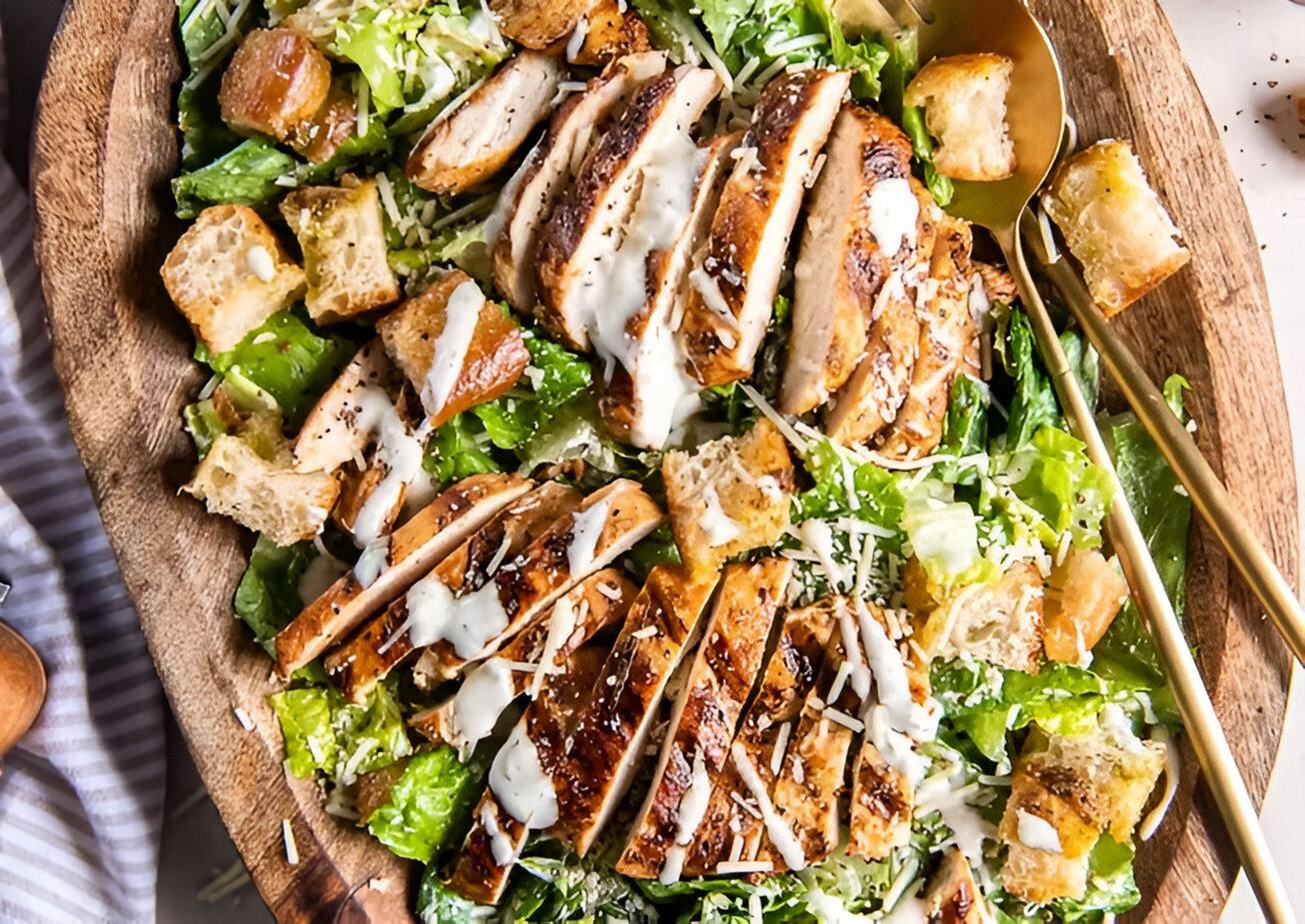 Grill chicken caesar salad.