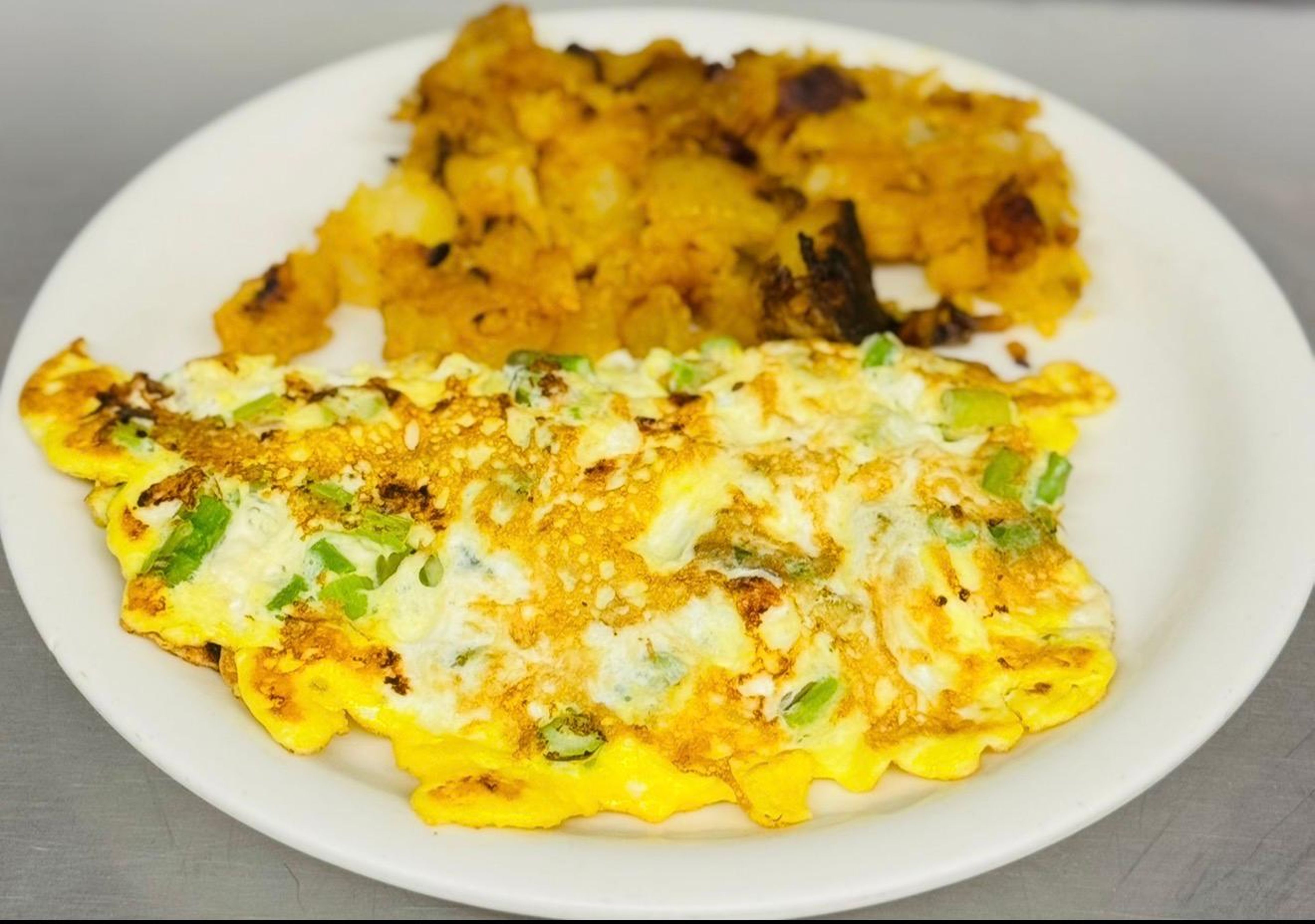 Asparagus Feta Omelet.