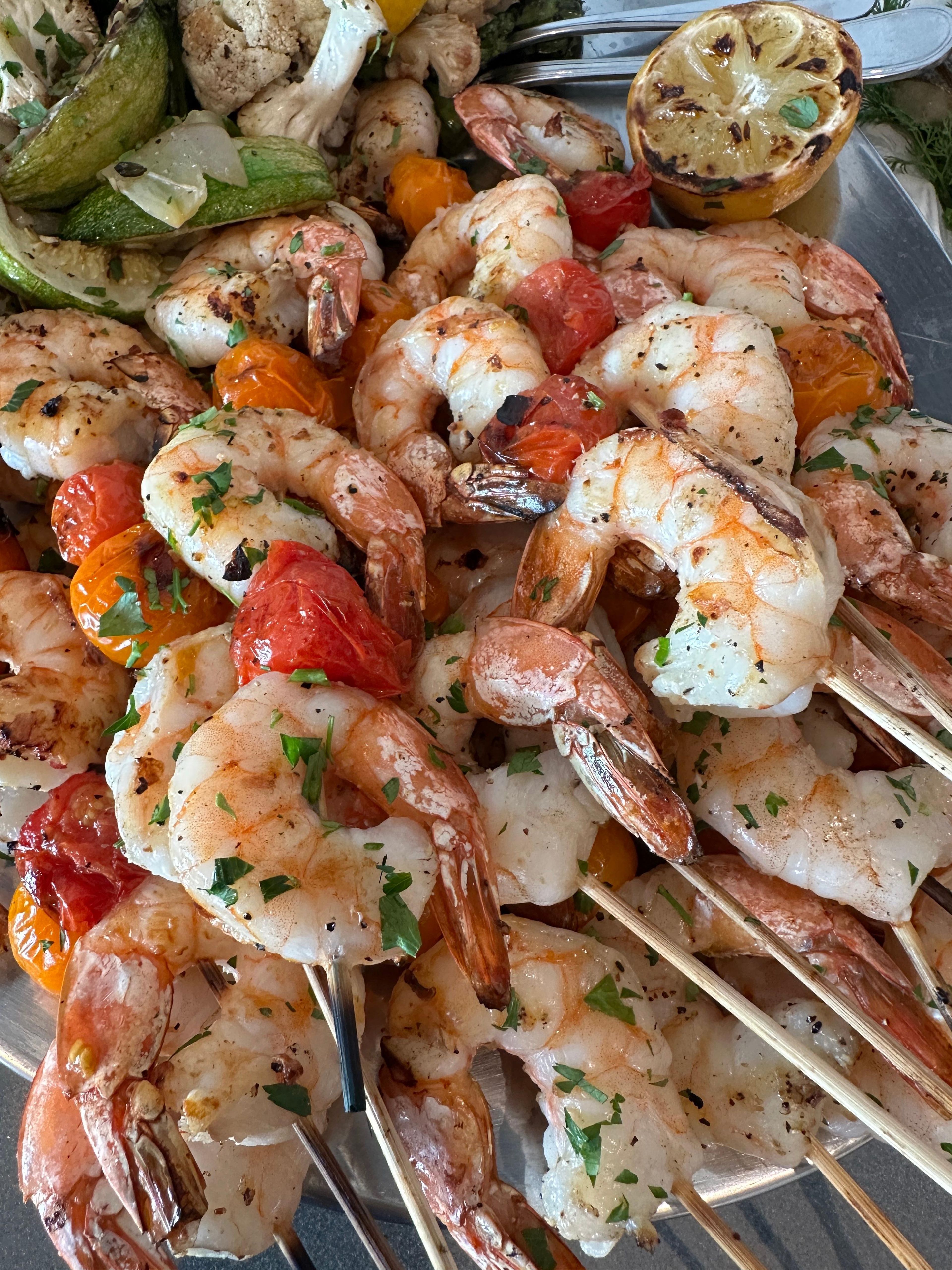 Shrimp & Tomato Skewers.