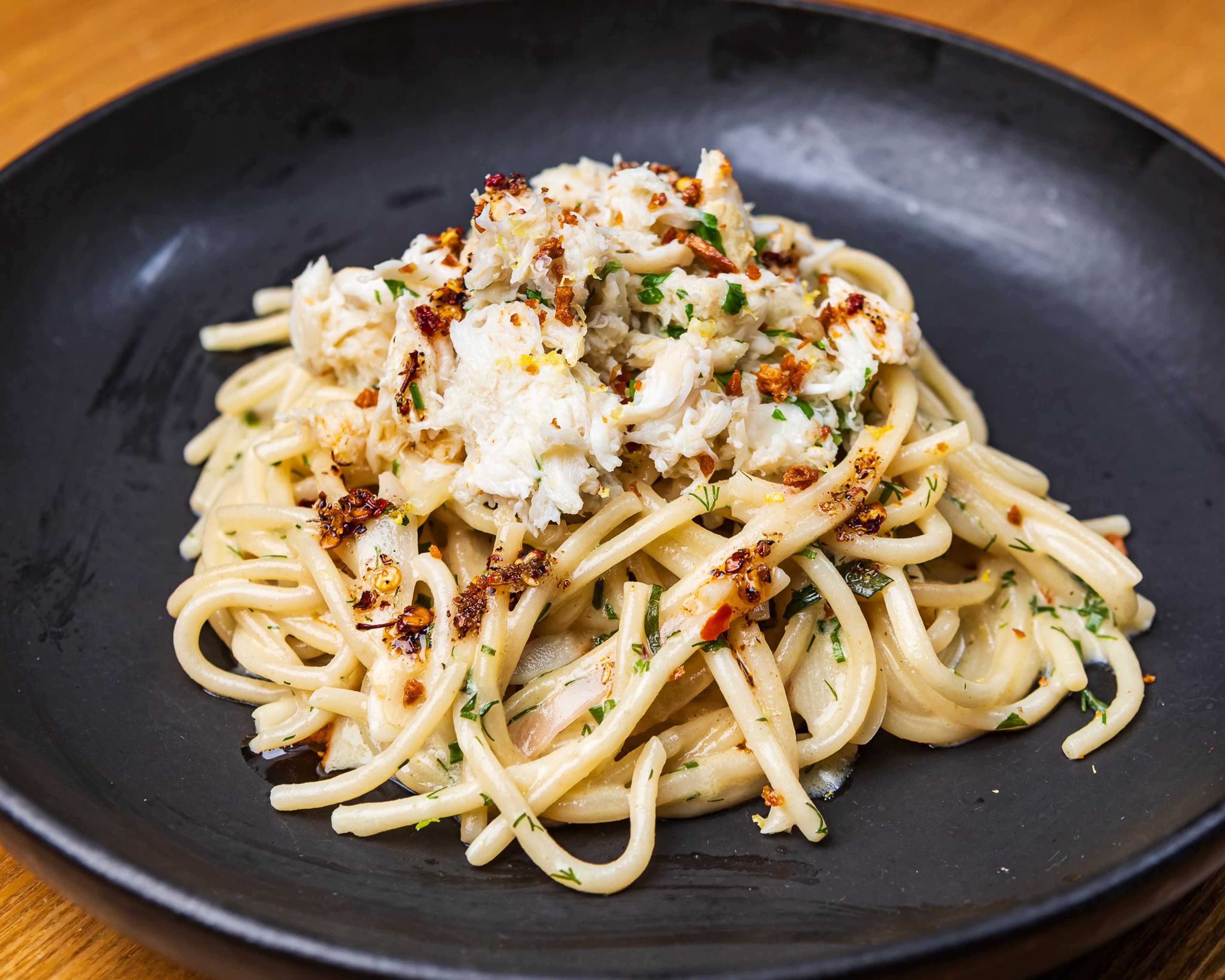 Dungeness Crab & Bucatini Pasta.