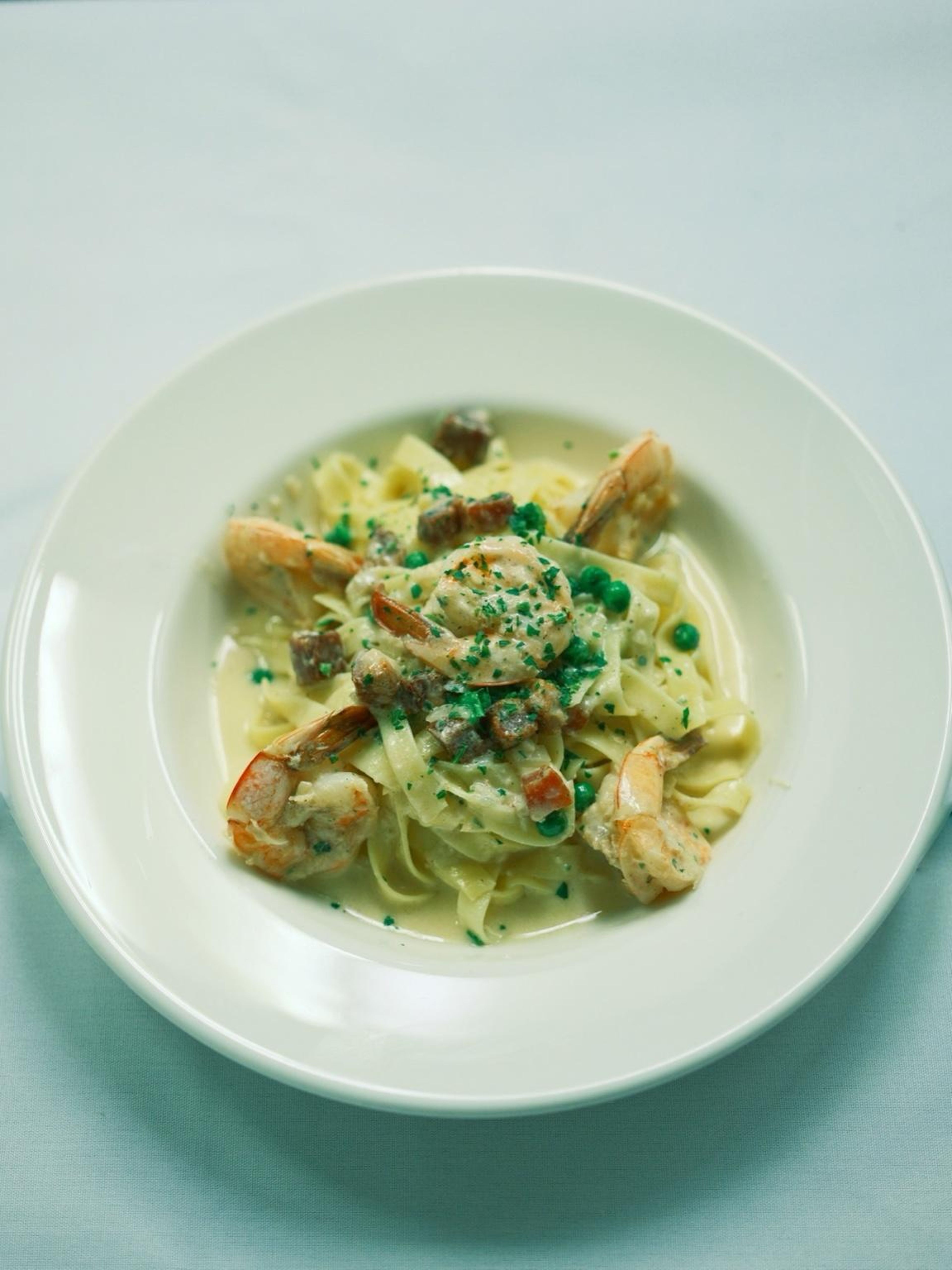 Shrimp Carbonara.