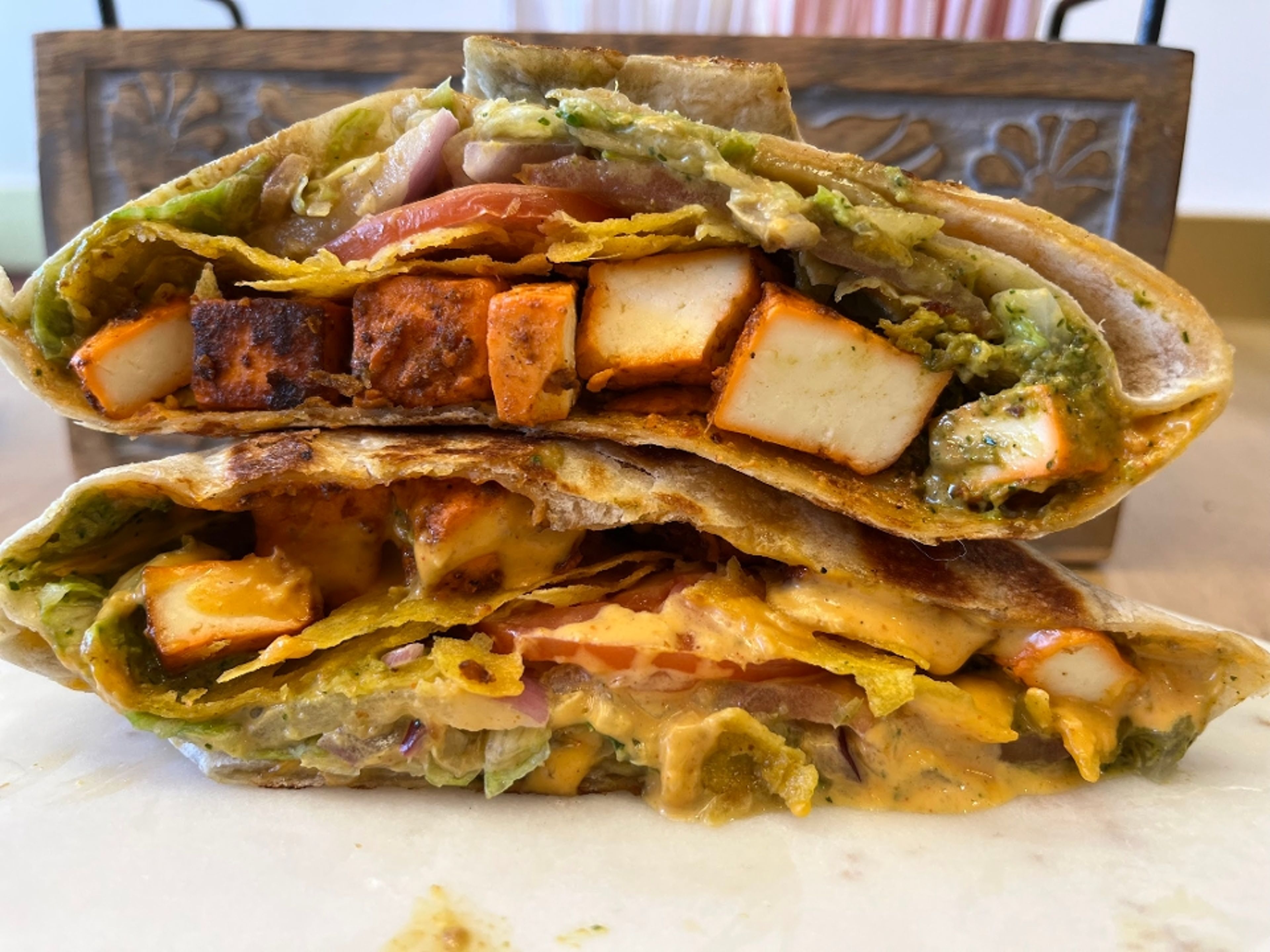 Breakfast masala egg Munchwrap.