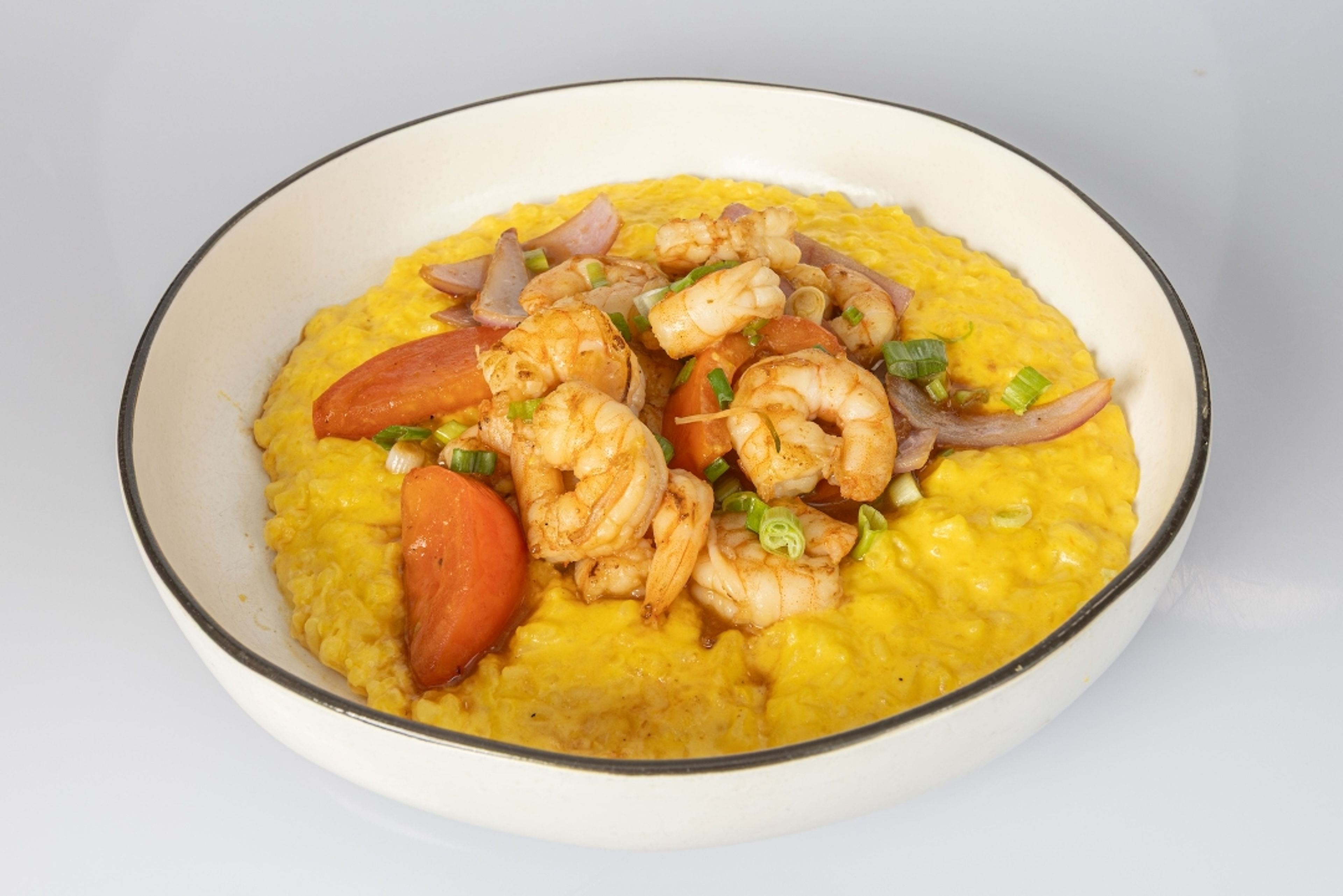 Arroz Shrimp cremoso aji amarillo.
