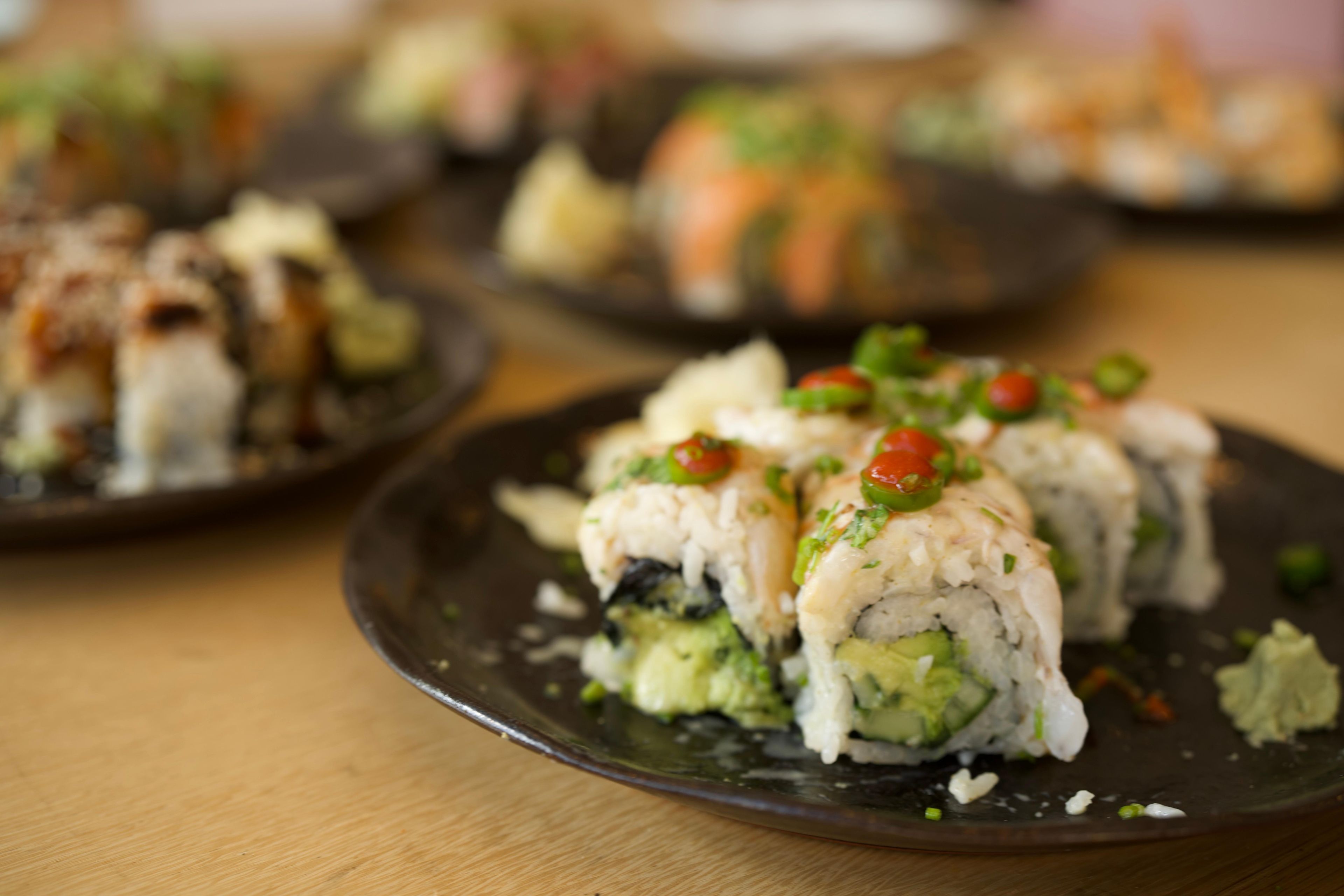 Aguachile Shrimp Roll.