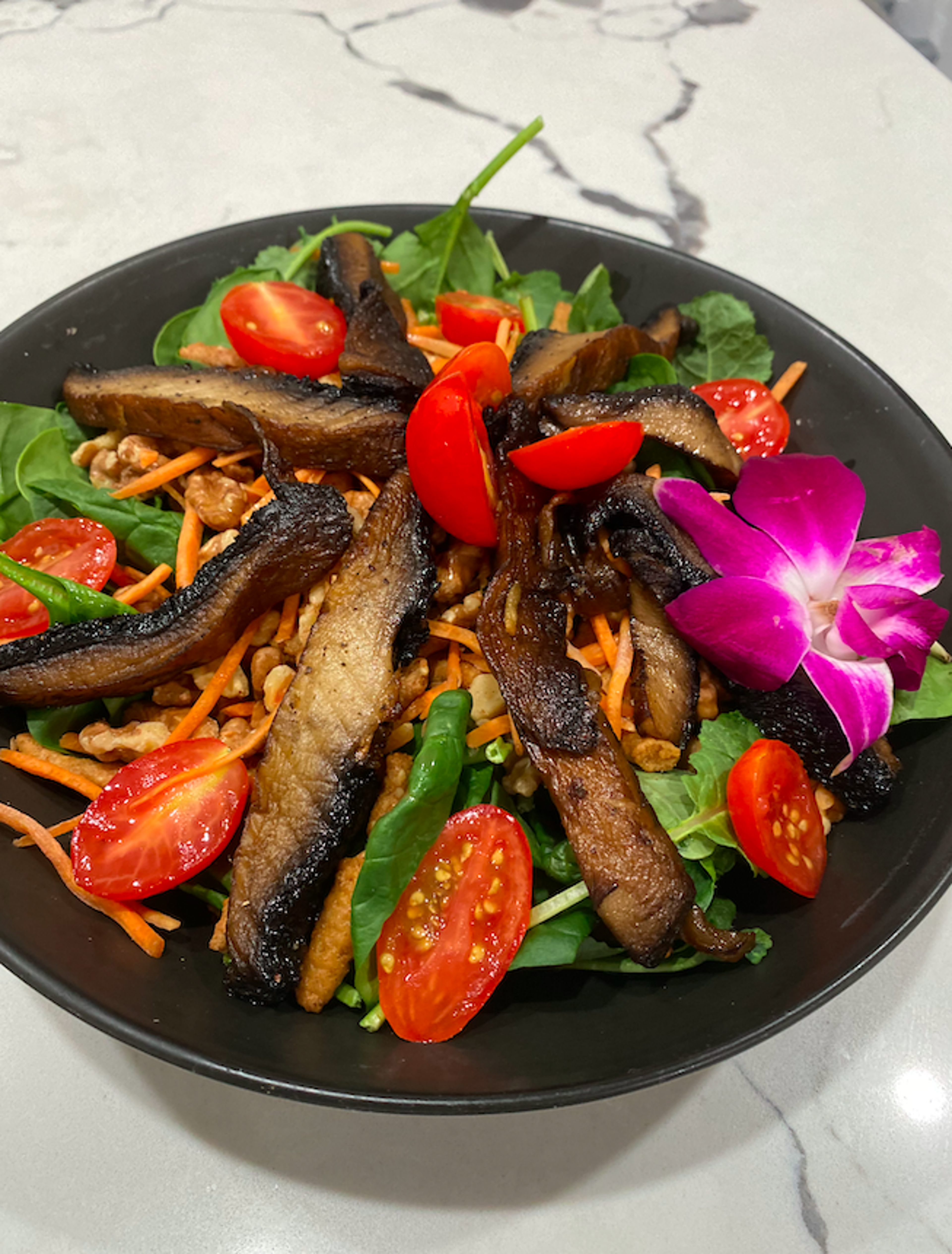 Grilled mushroom Salad.
