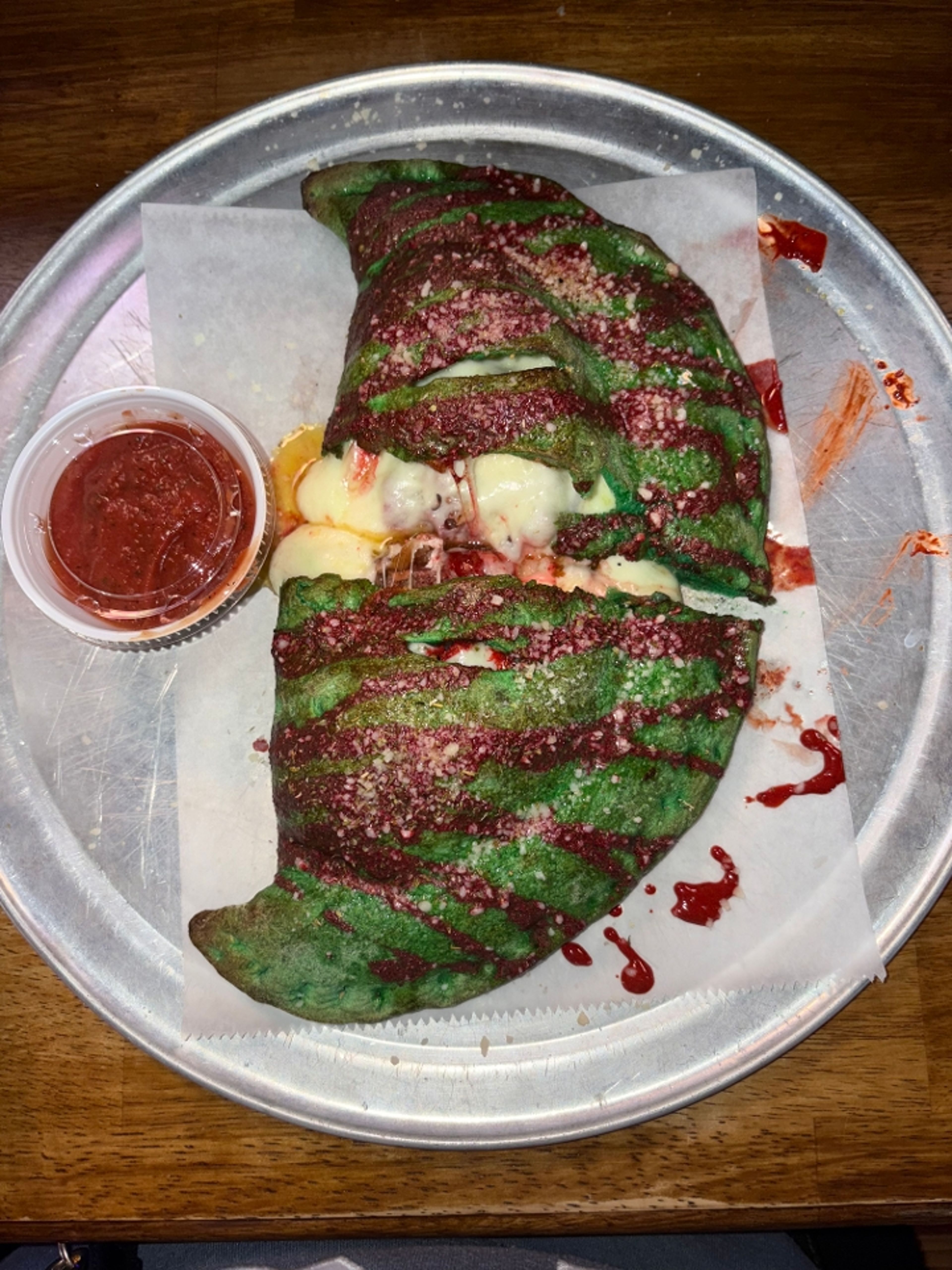 Mrs. C's Famous Calzone.