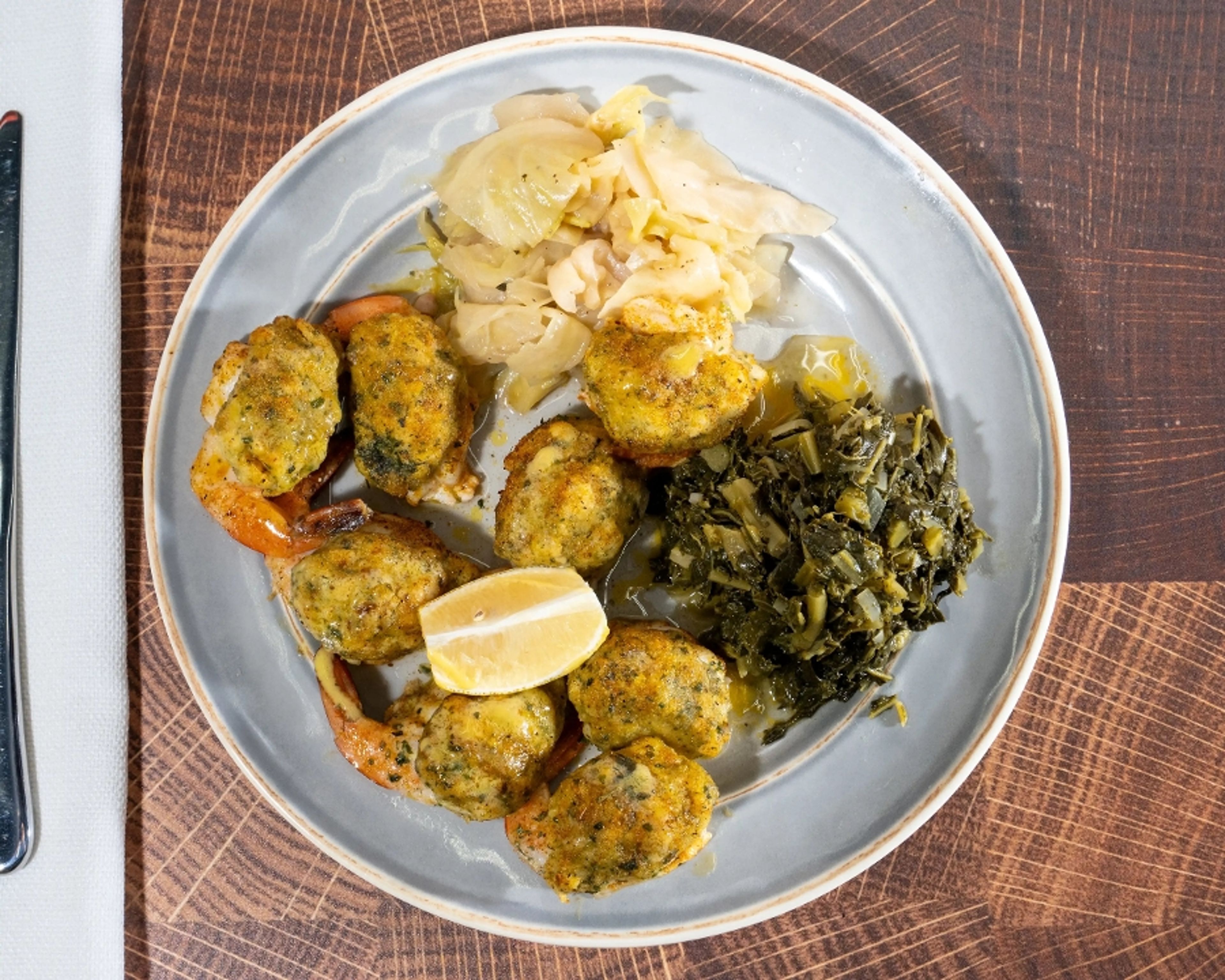 Stuffed Shrimp Platter.