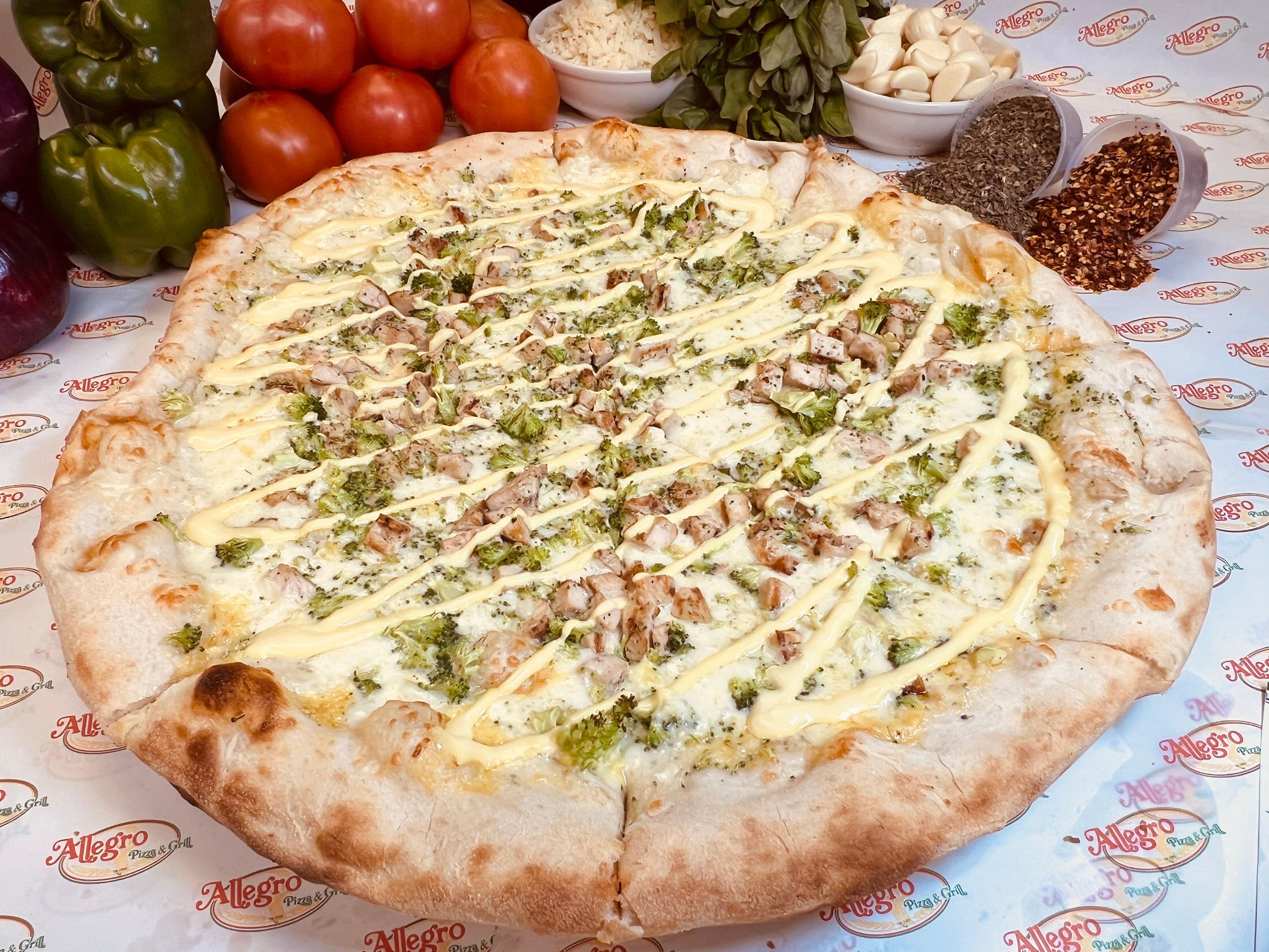 14" Dijon Chicken & Broccoli.