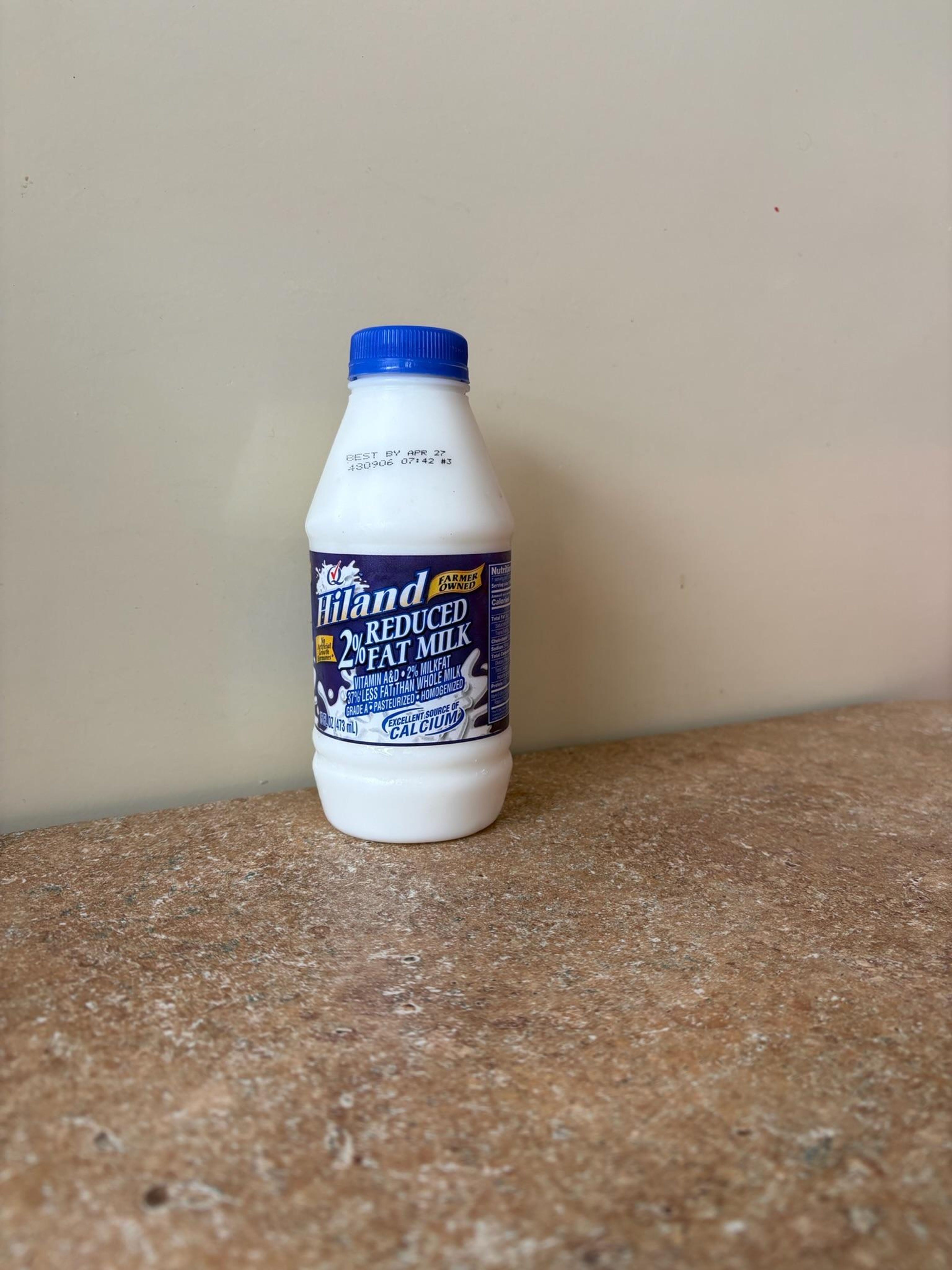 Hiland: 2% Reduced Fat Milk.