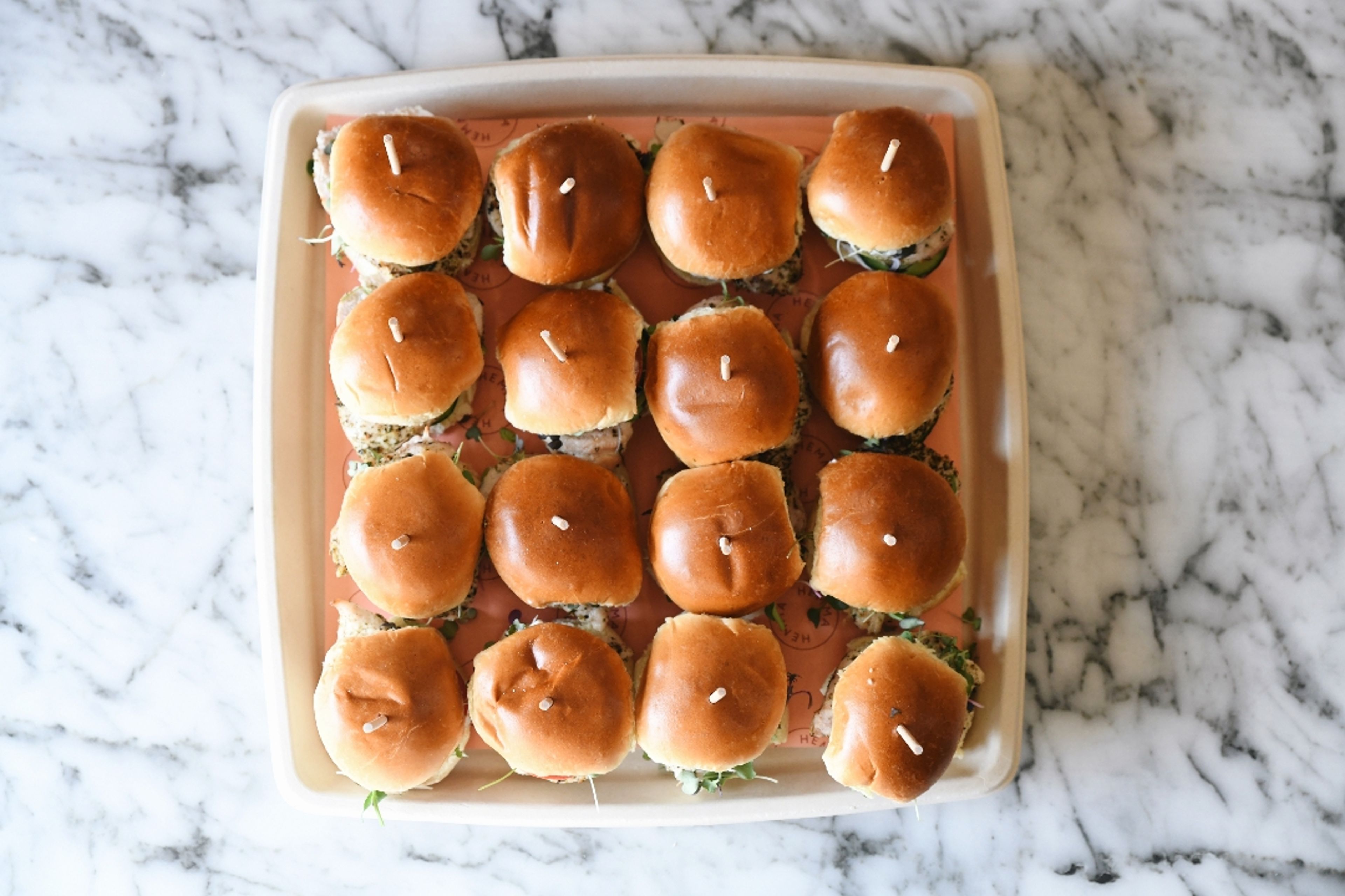 Salmon BLT Sliders.