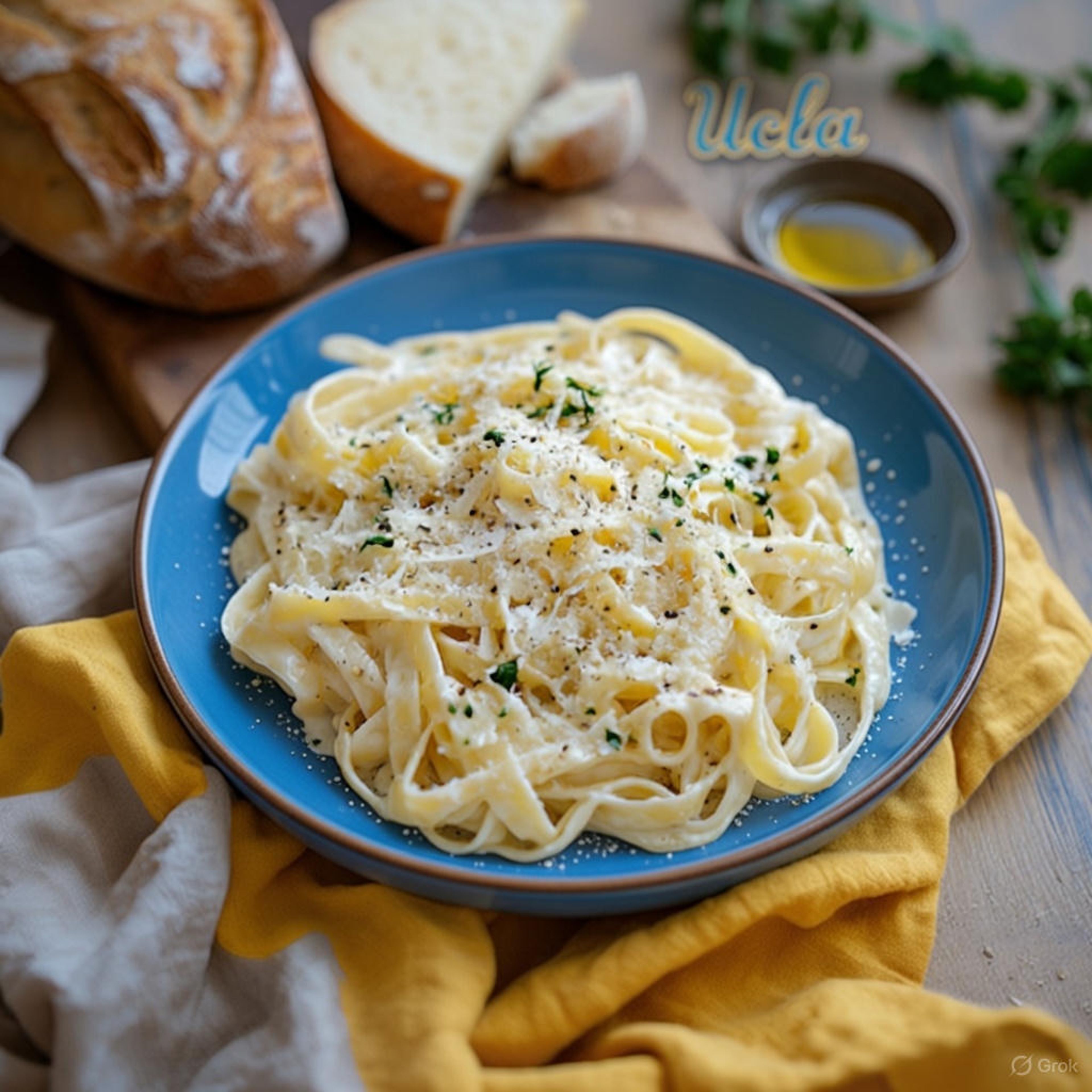 Westwood White Alfredo (Pasta, Homemade Alfredo sauce, Parmesan cheese).