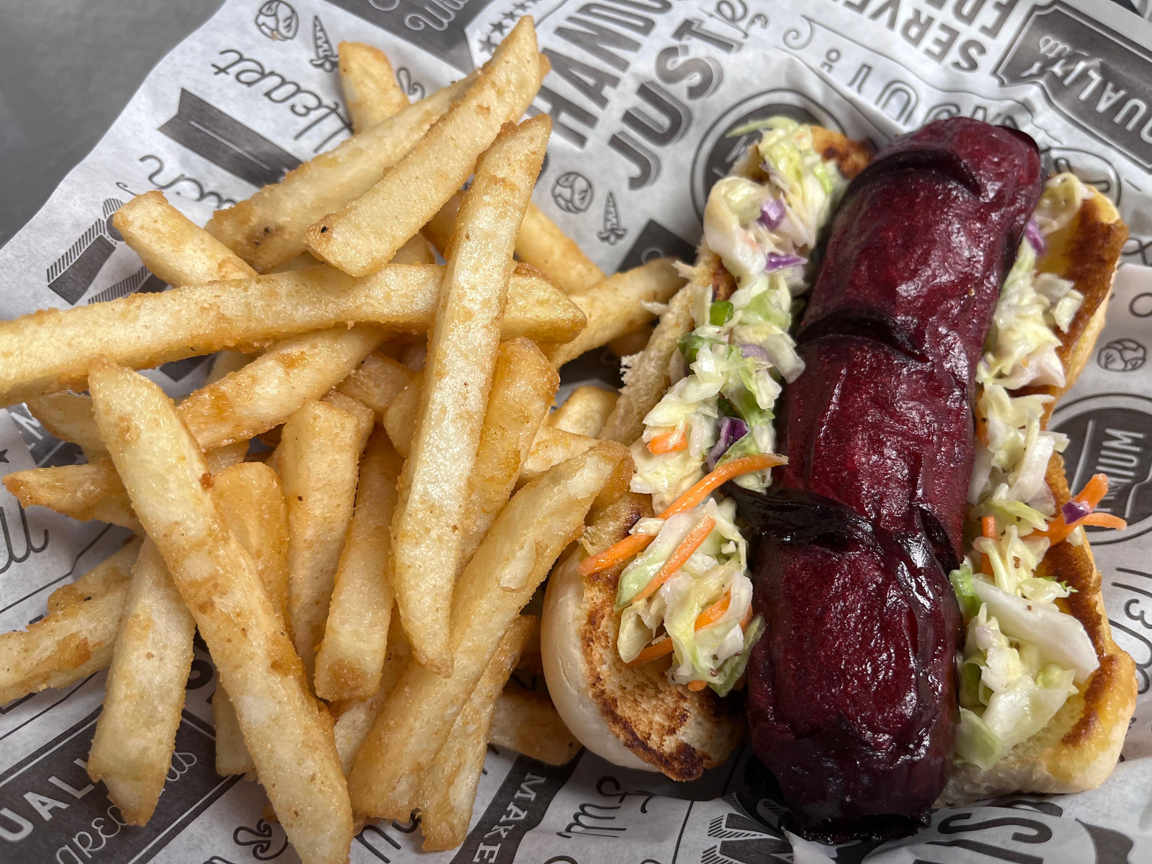 Kaye's Slaw Dog + FRIES - Value Meal.