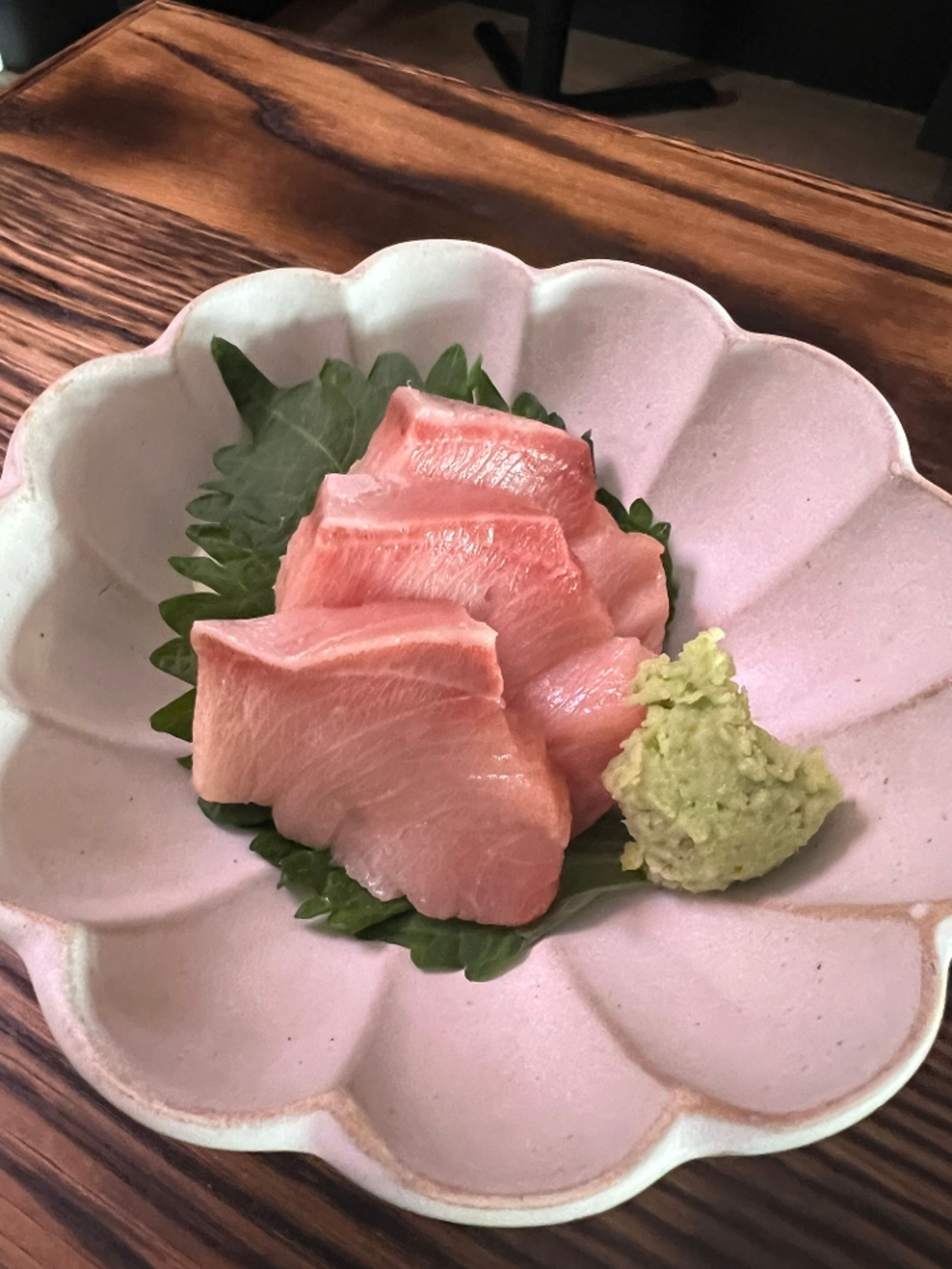 Hamachi Sashimi (raw).