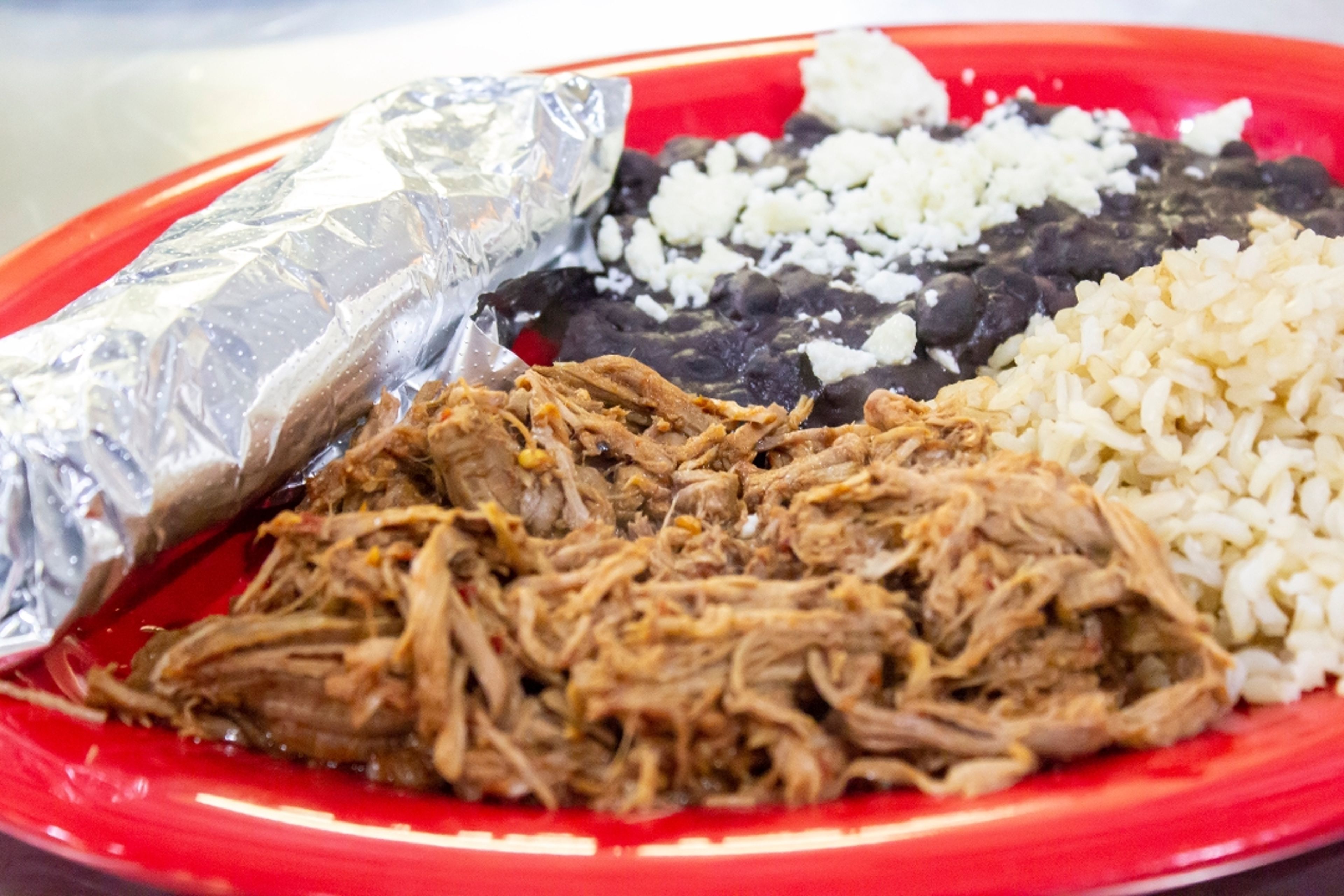 Barbacoa Taco Plate.