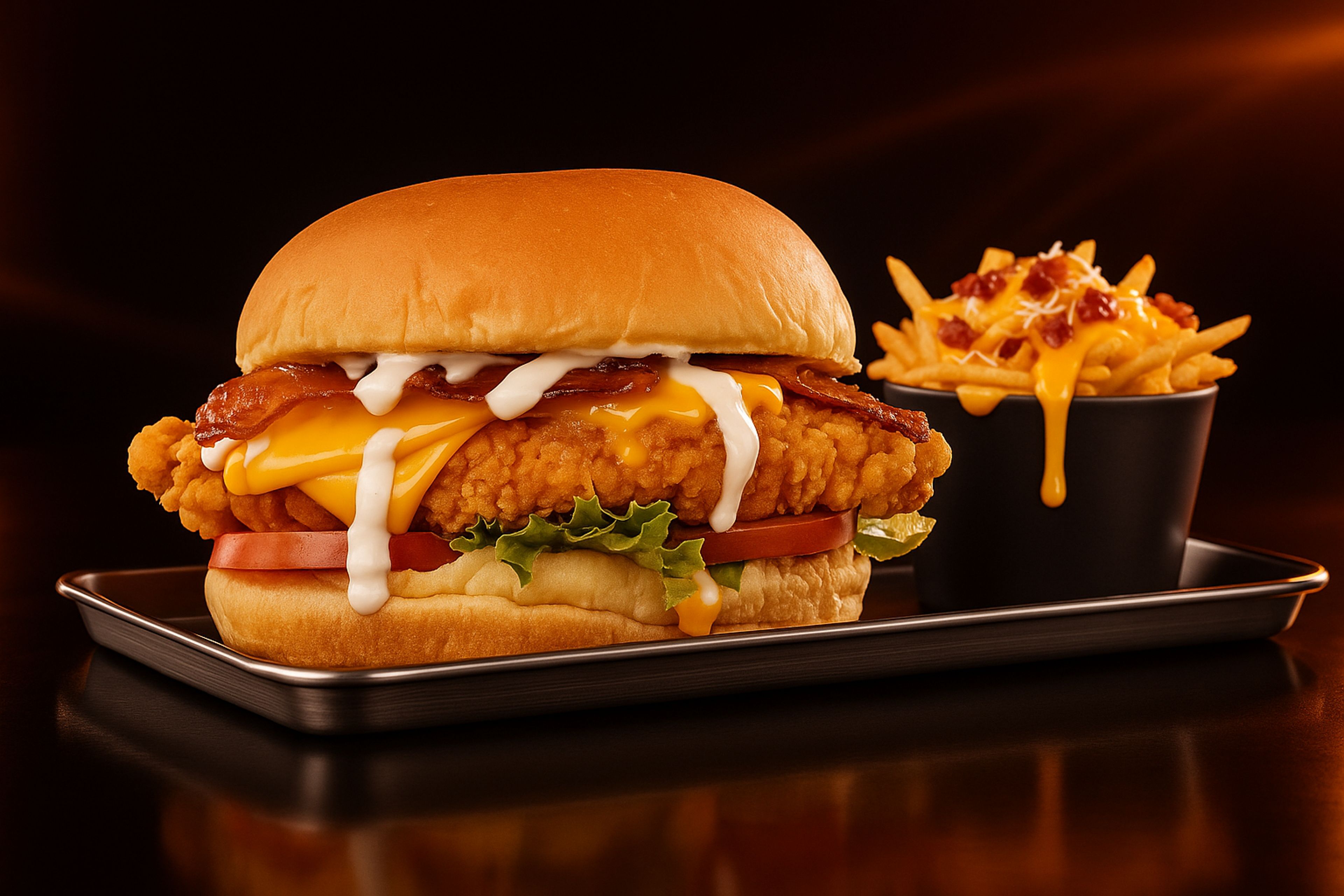 Crispy Chicken BLT - COMBO 🍔🍟.