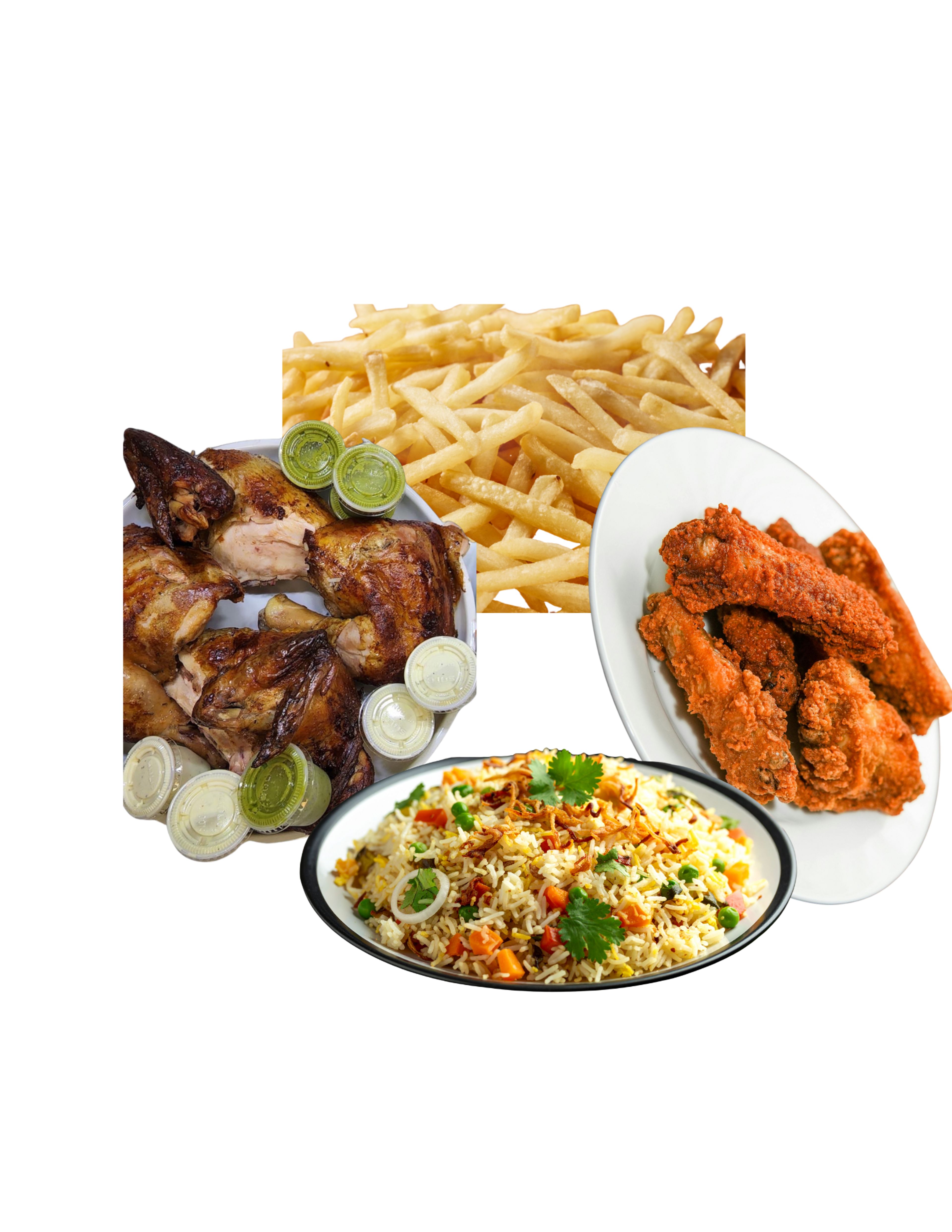 Whole Chicken + 2 Sides & 8 wings.