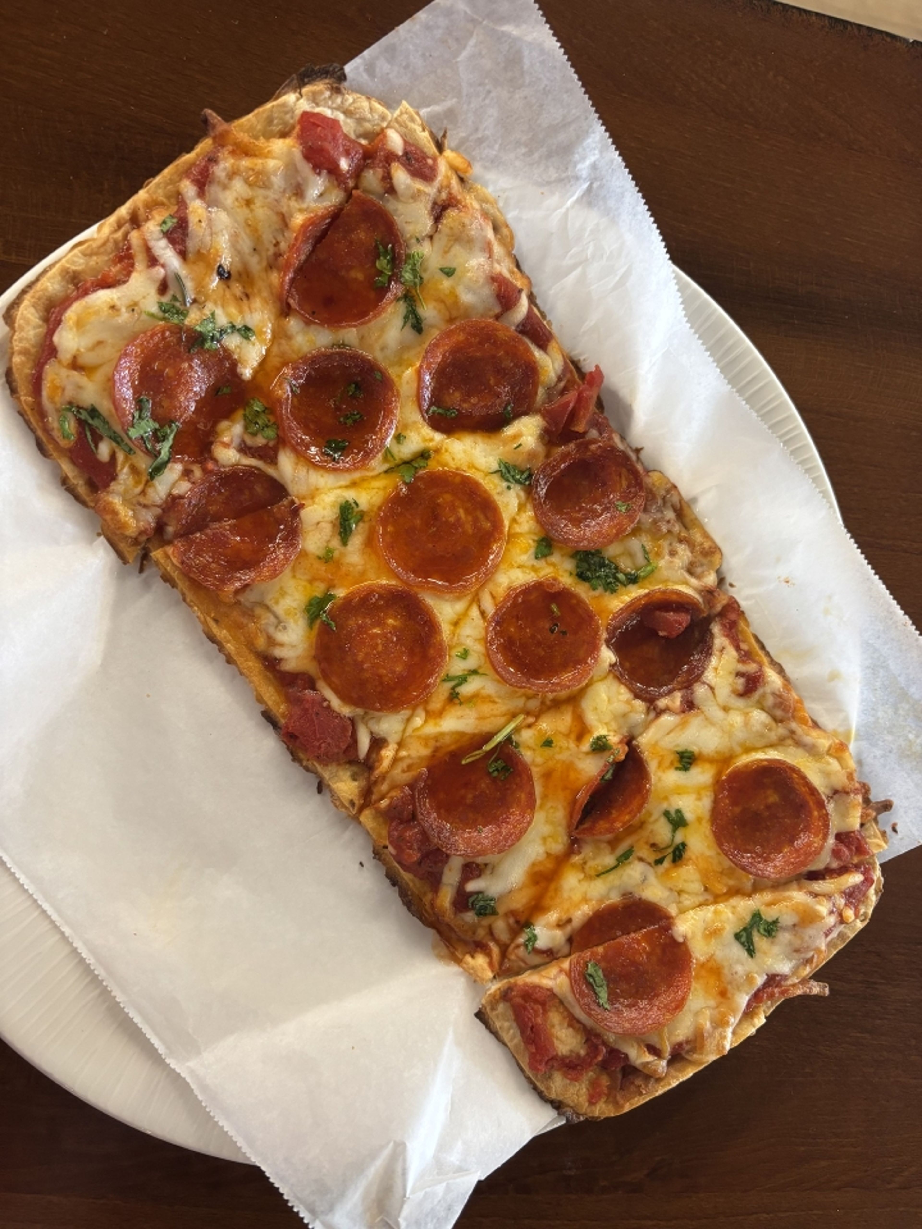 Millers Pepperoni Flatbread.