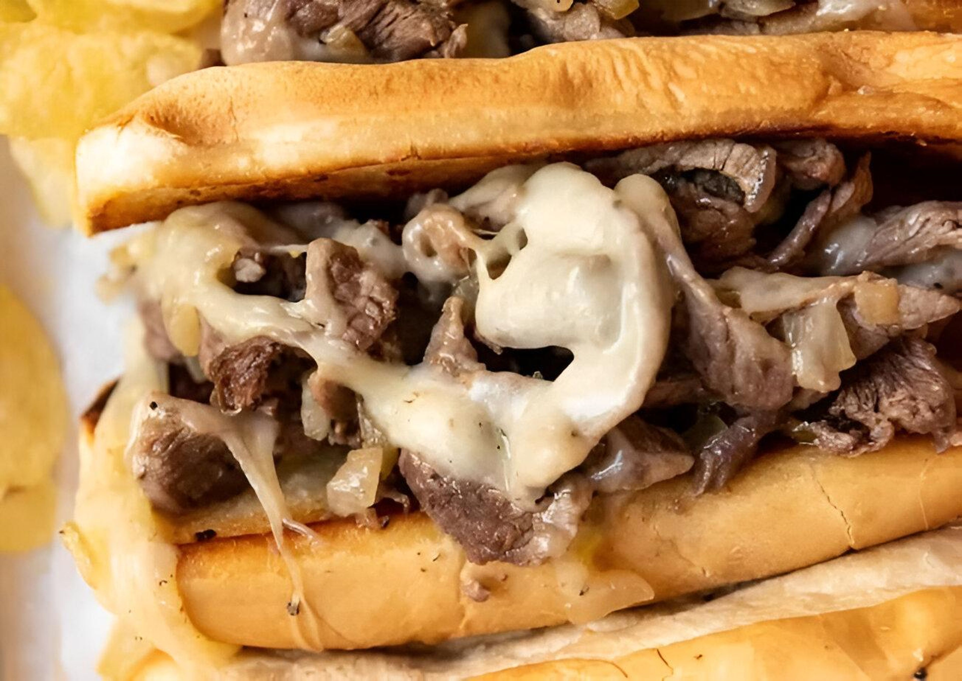 Steak mushroom cheese sub.
