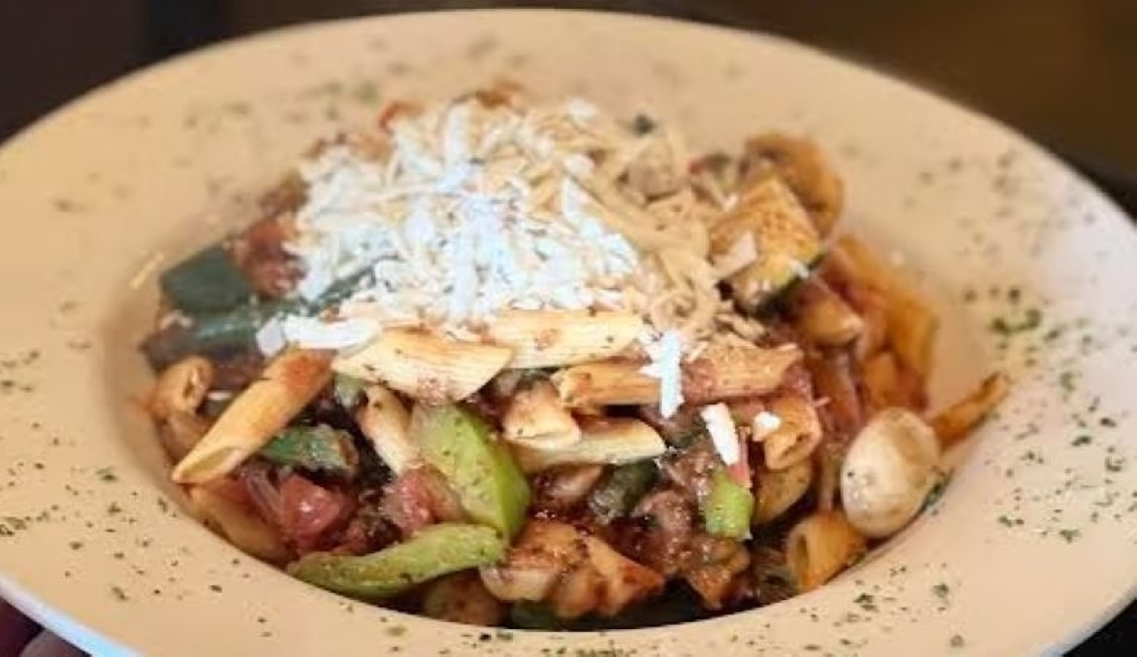 Veggie Penne Pomodoro.