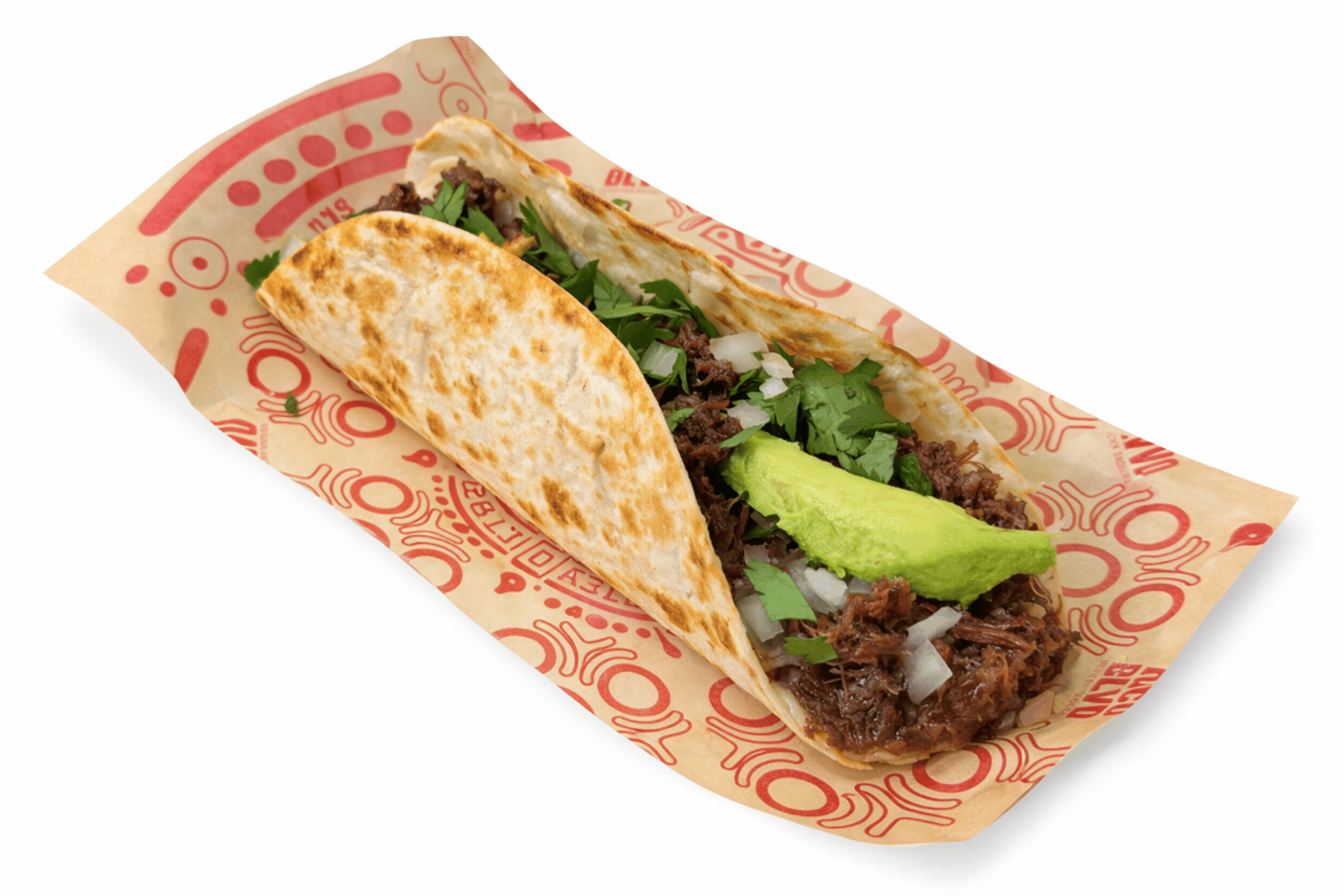 Taco 8" Barbacoa Flour Tortilla.