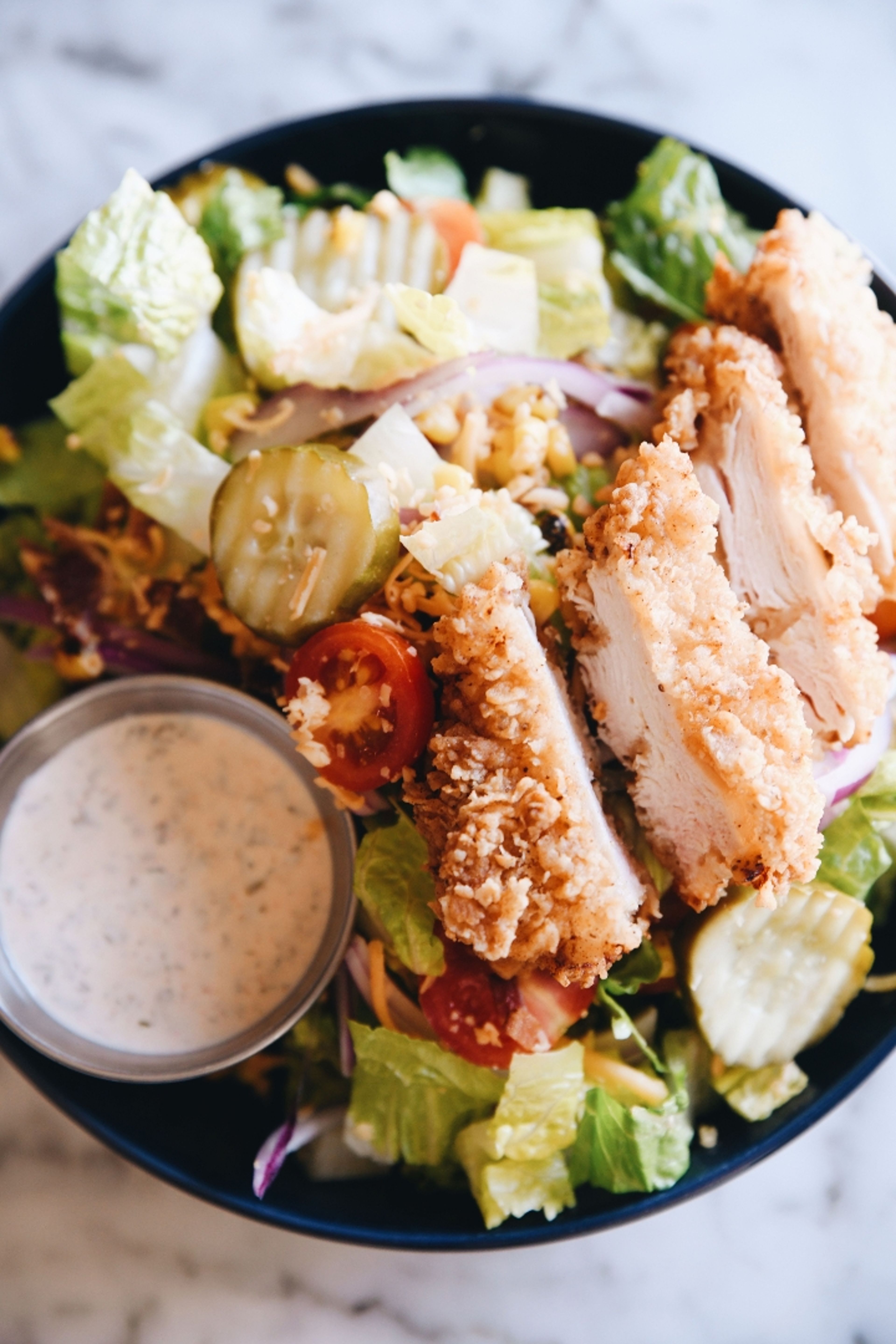 Pickle Chicken Bacon Ranch Salad.