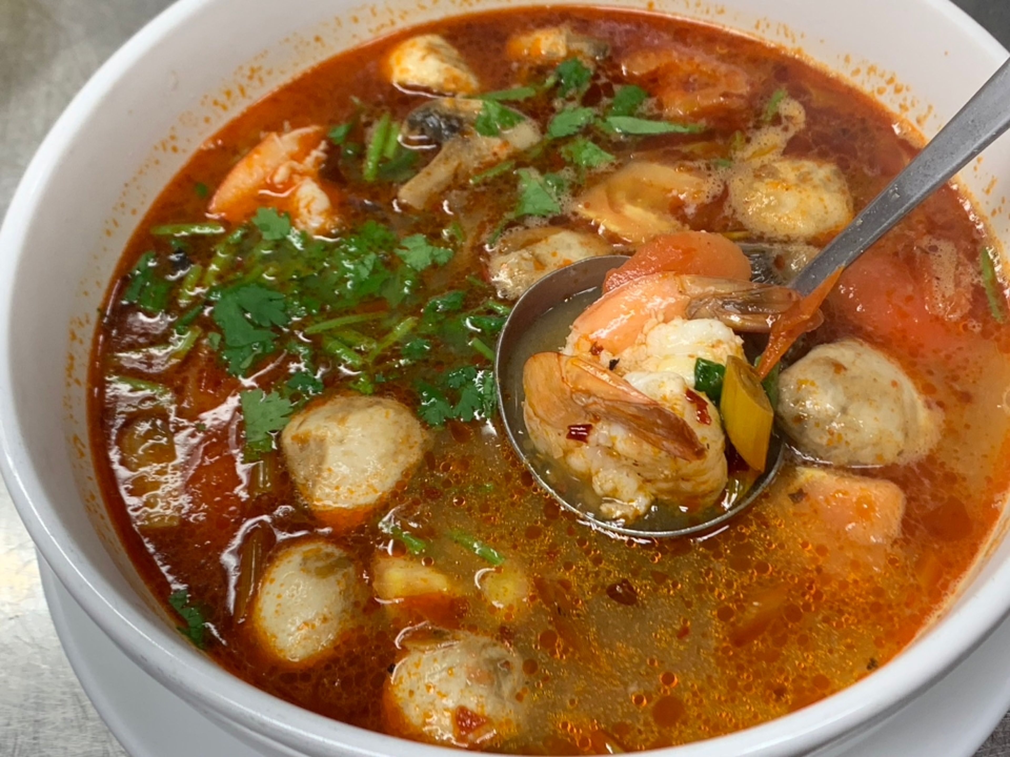 Tom Yum Shrimp.