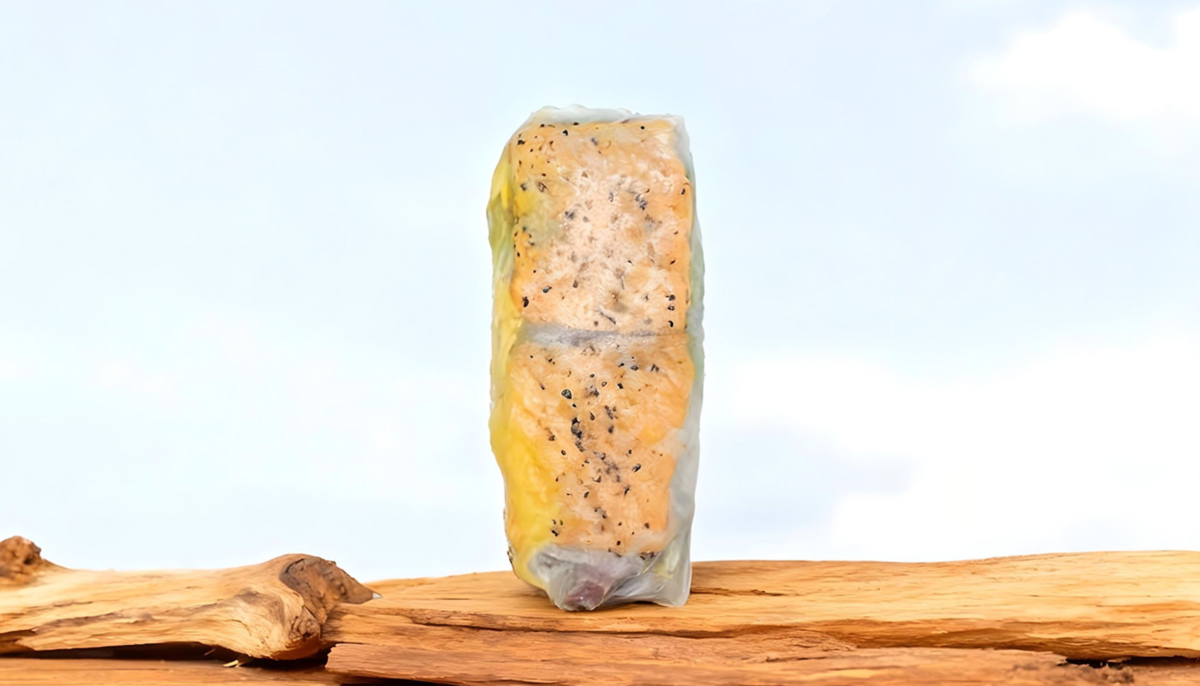 Grilled Salmon + Avocado Rice Paper Roll.