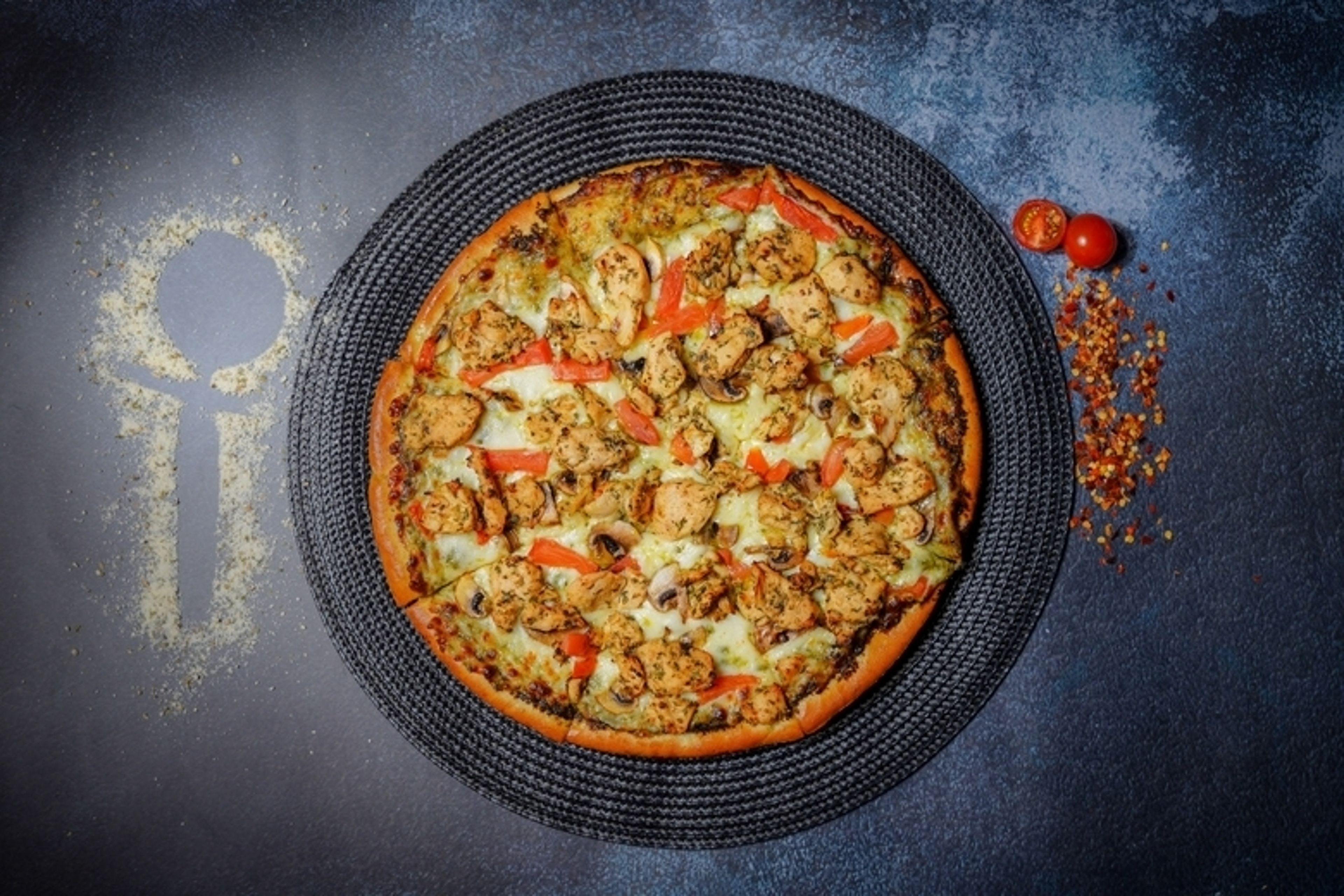 Pesto Chicken Pizza.