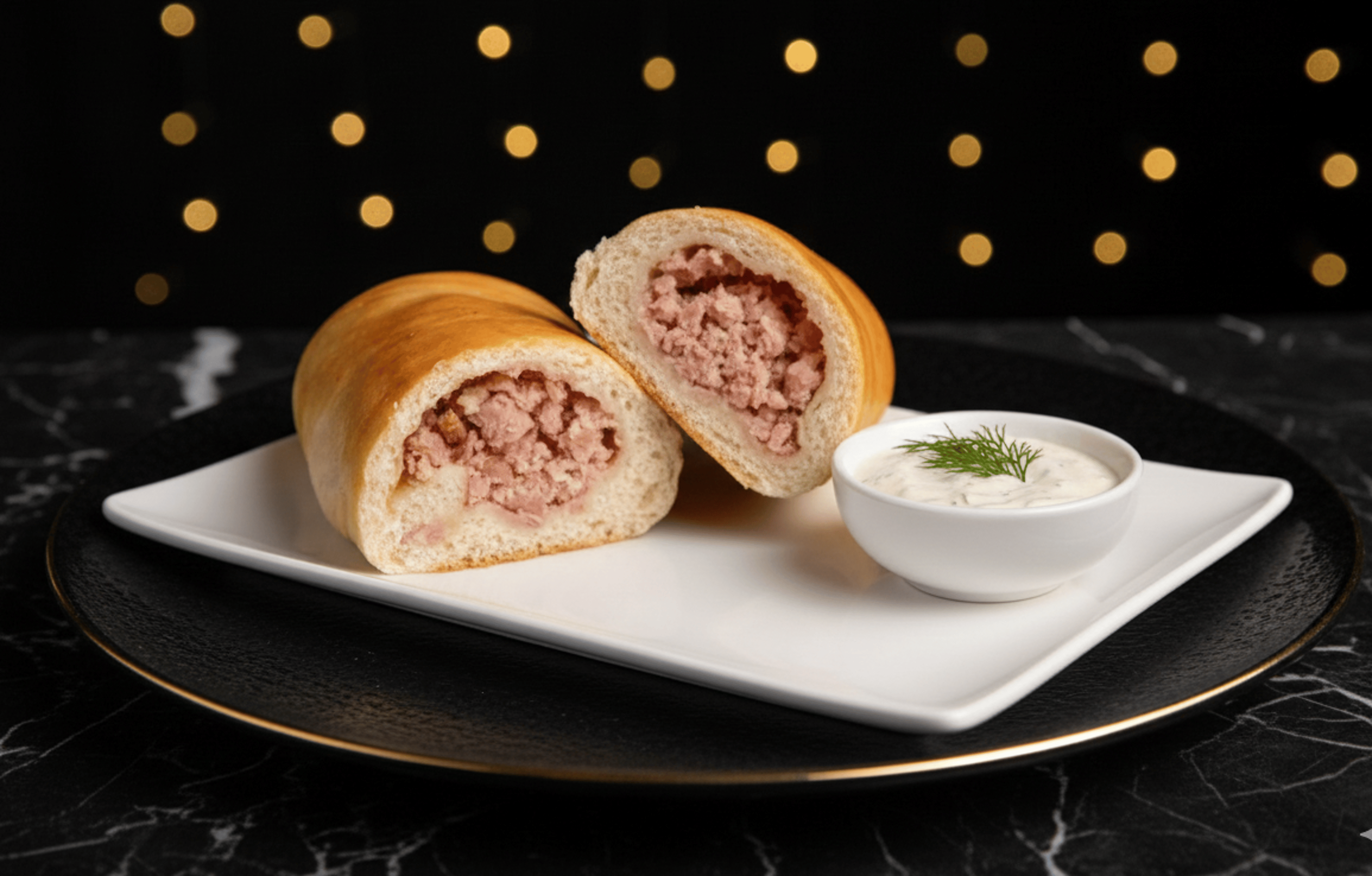 -Ham and Cheese Cachito/Cachito Jamon y Queso.