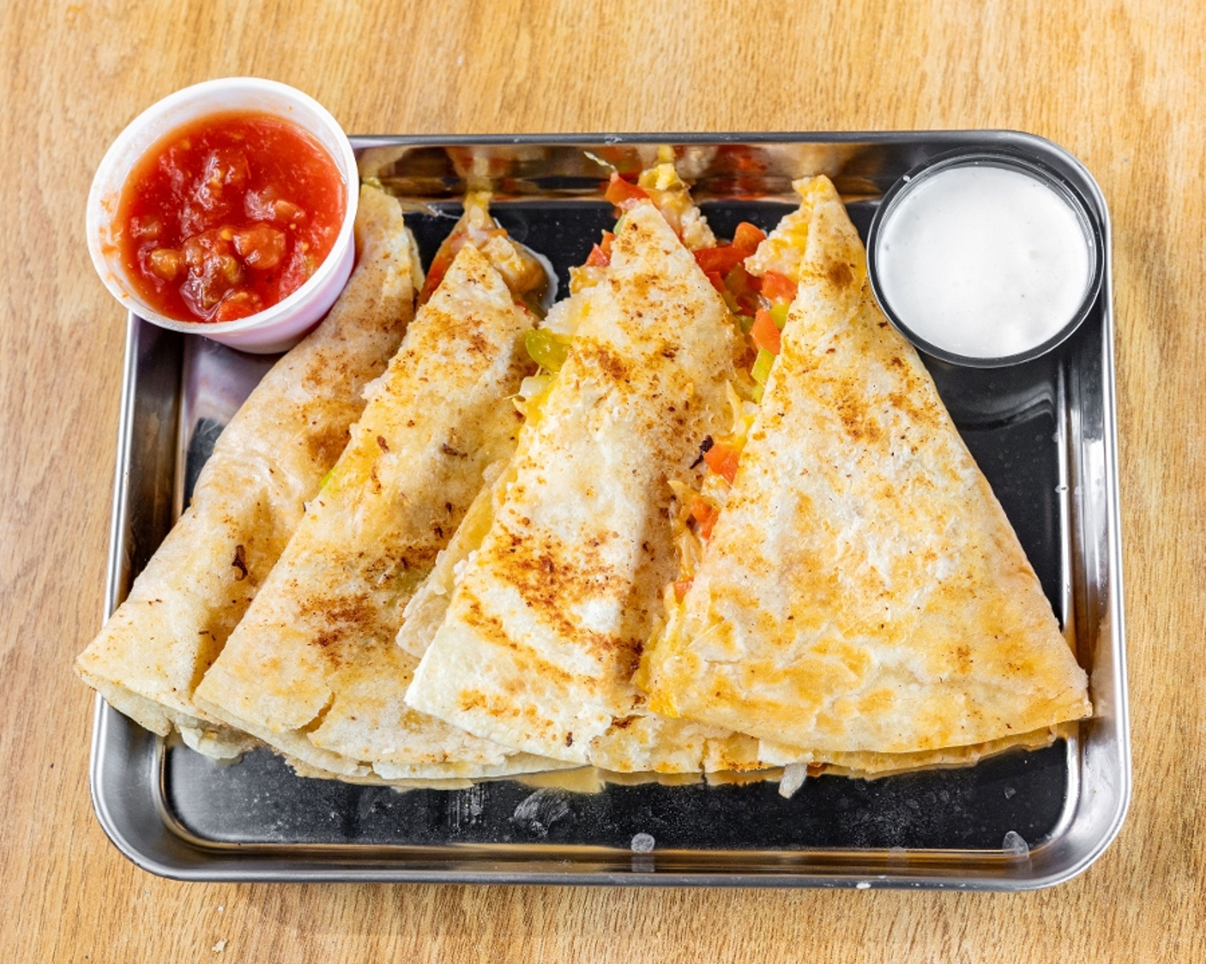 Grilled  Fajita Chicken Quesadilla.