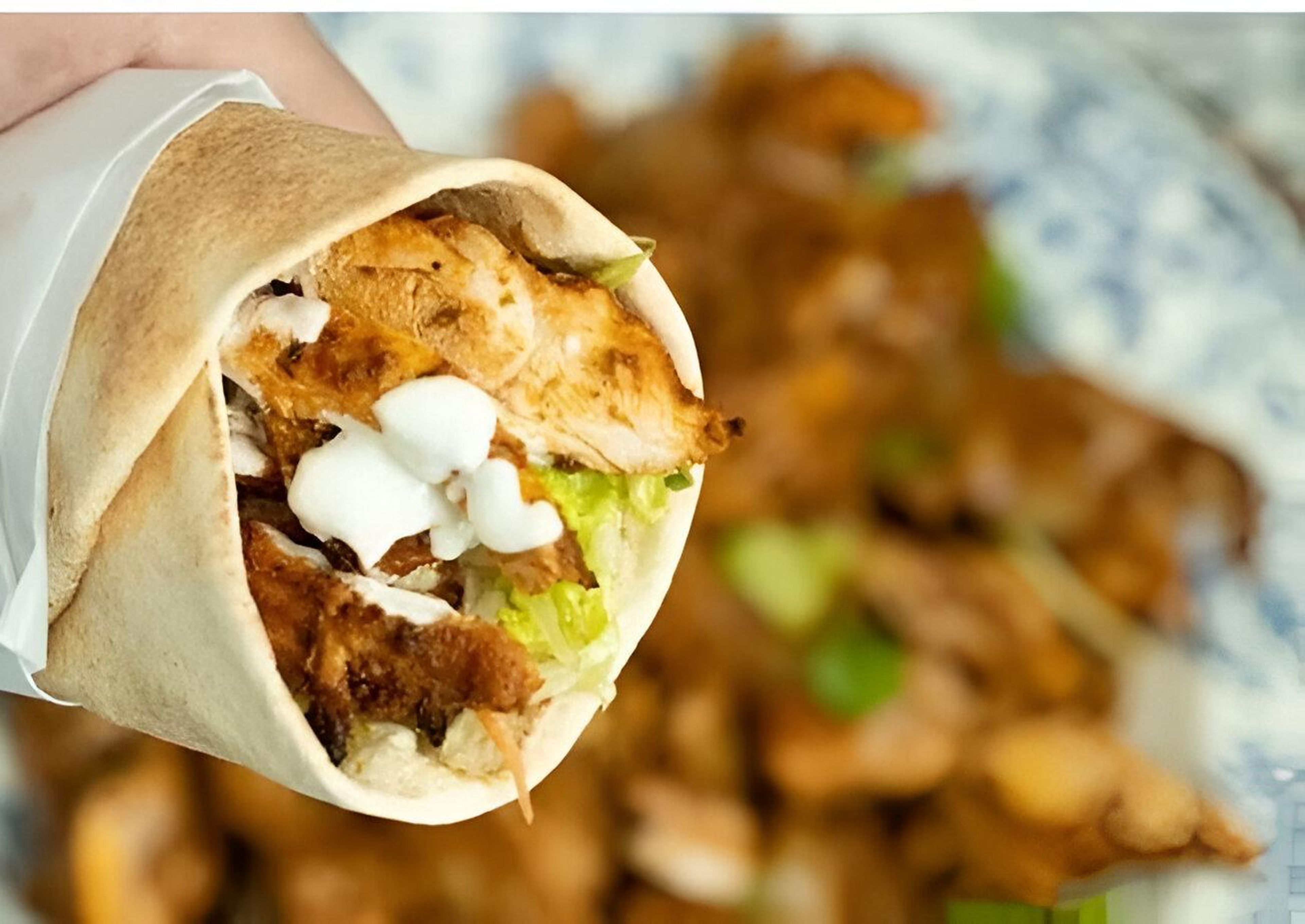 Chicken caesar roll.