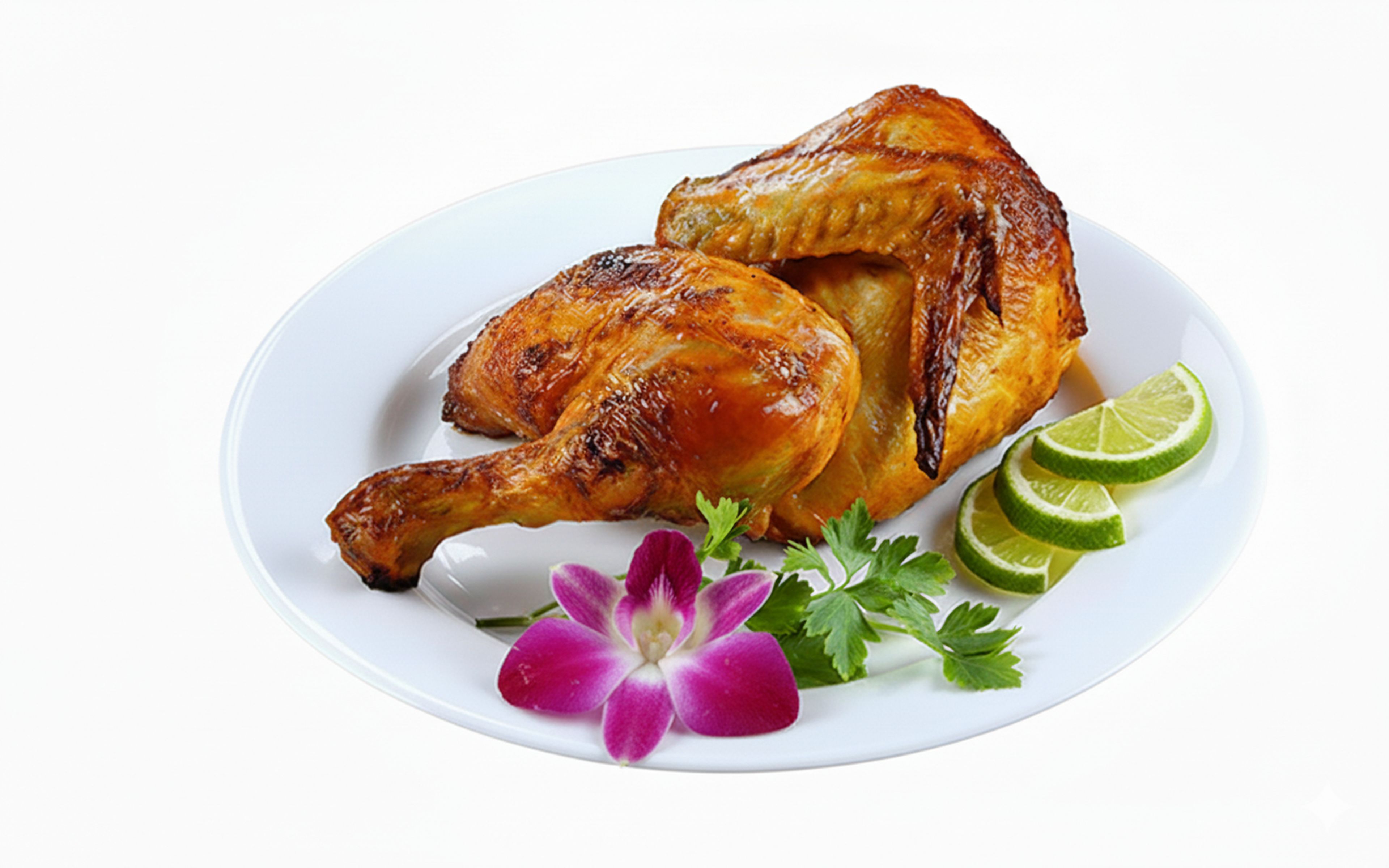 1/2 pollo solo - half Rotisserie Chicken Plain.