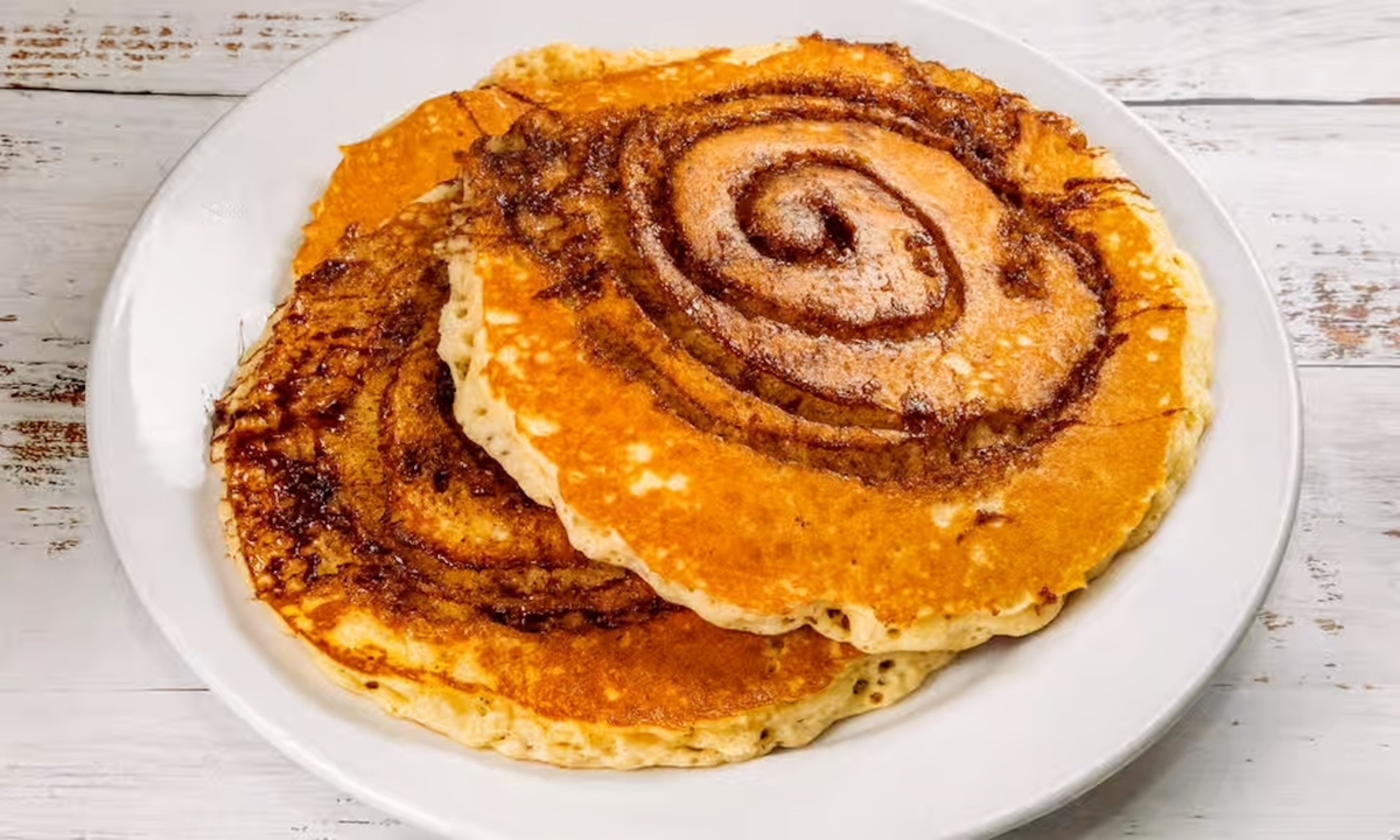 Cinnamon Swirl Pancakes.
