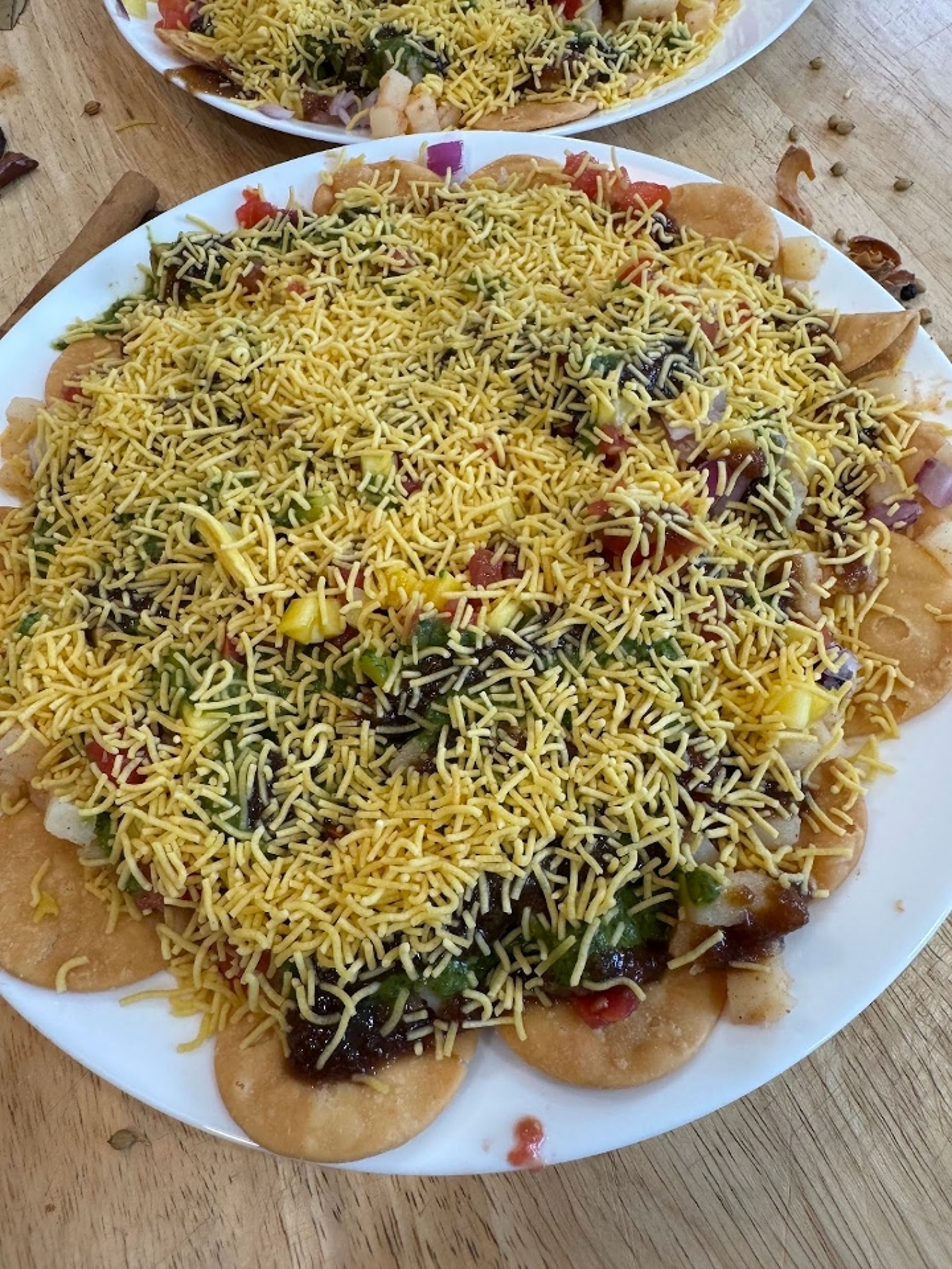 Sev Puri (Vegetarian).