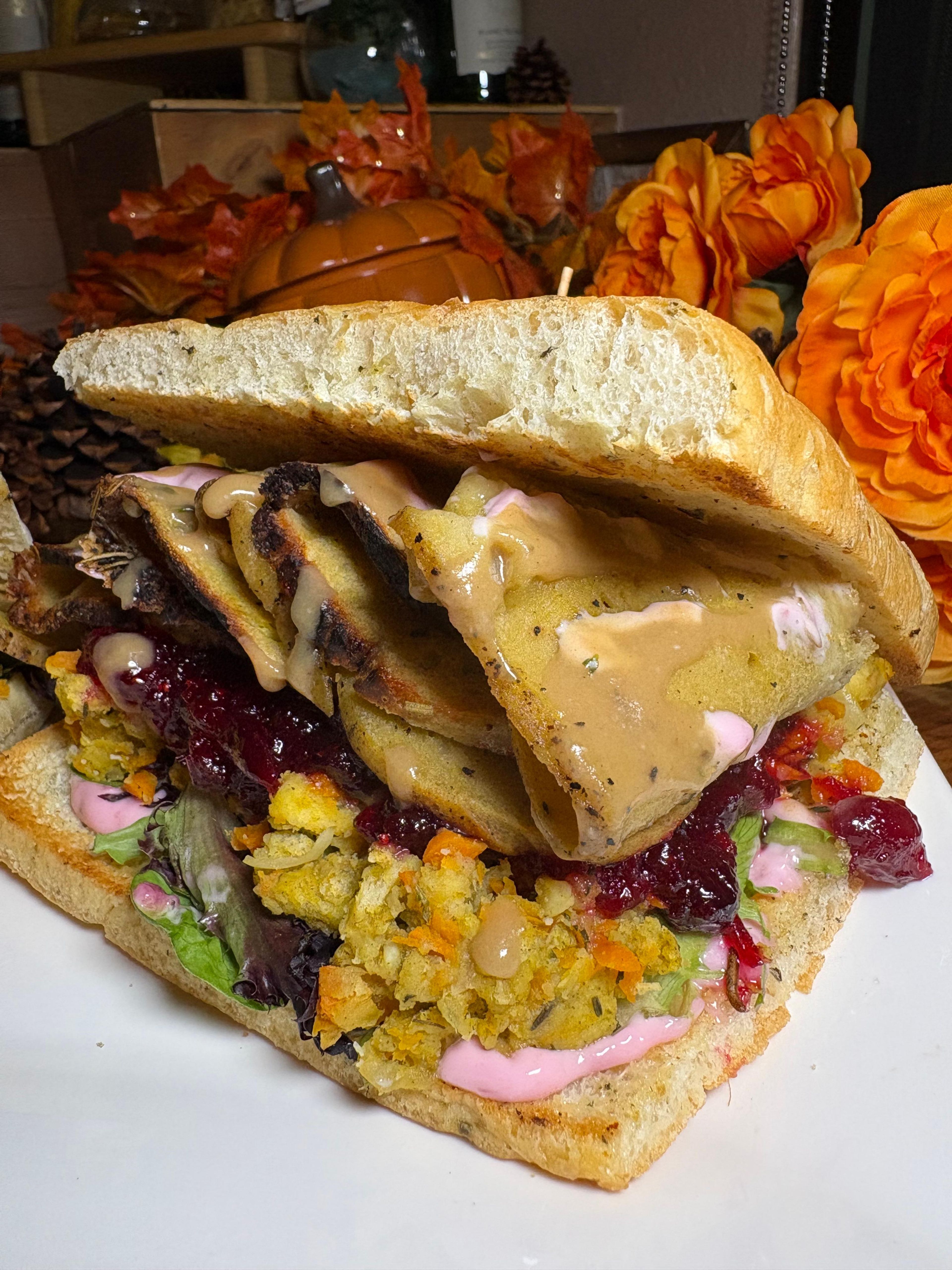 Turkey Panini+ Sweet potatoes fries + soda.