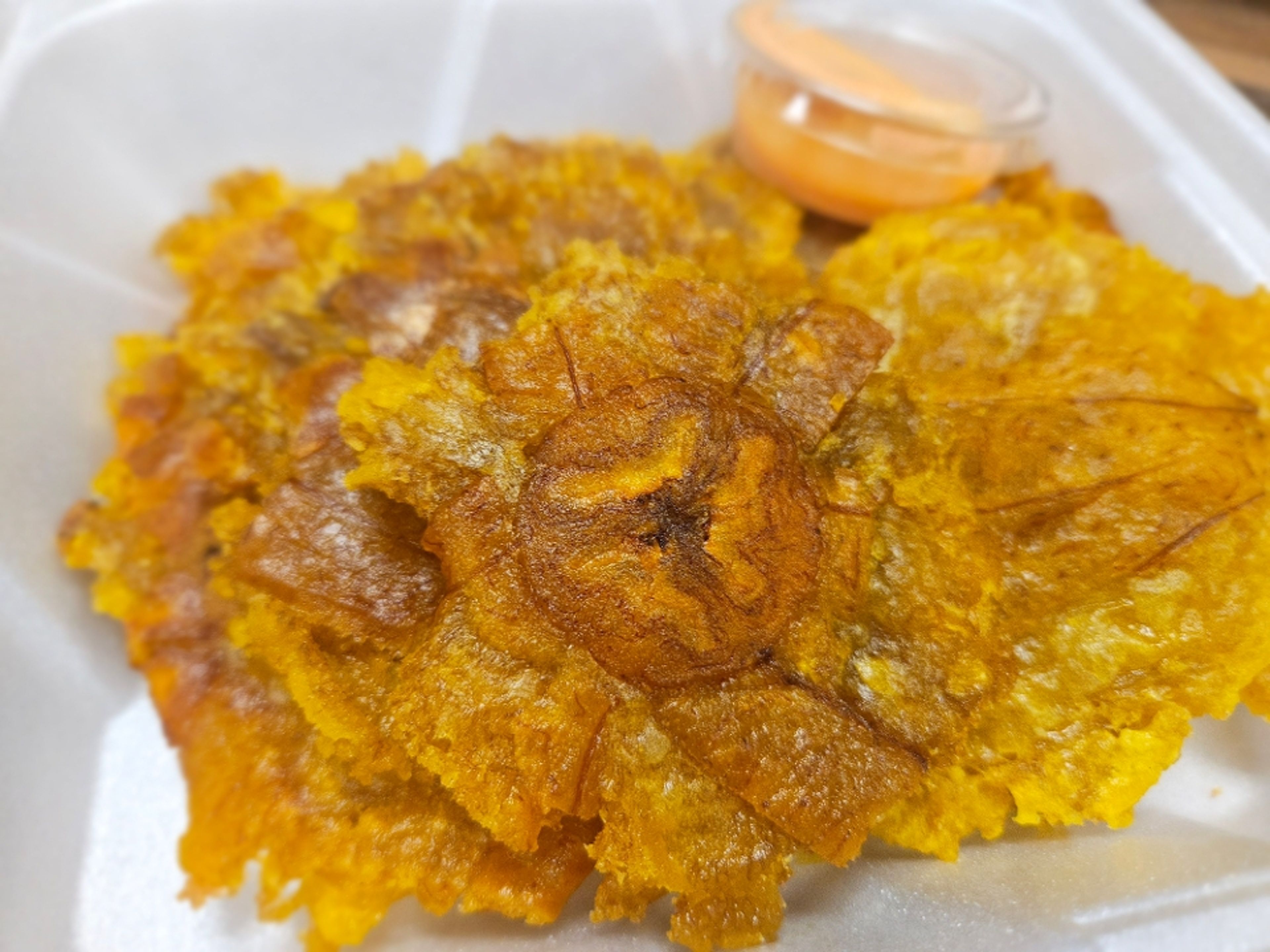 Fried Green Plantains/Tostones.