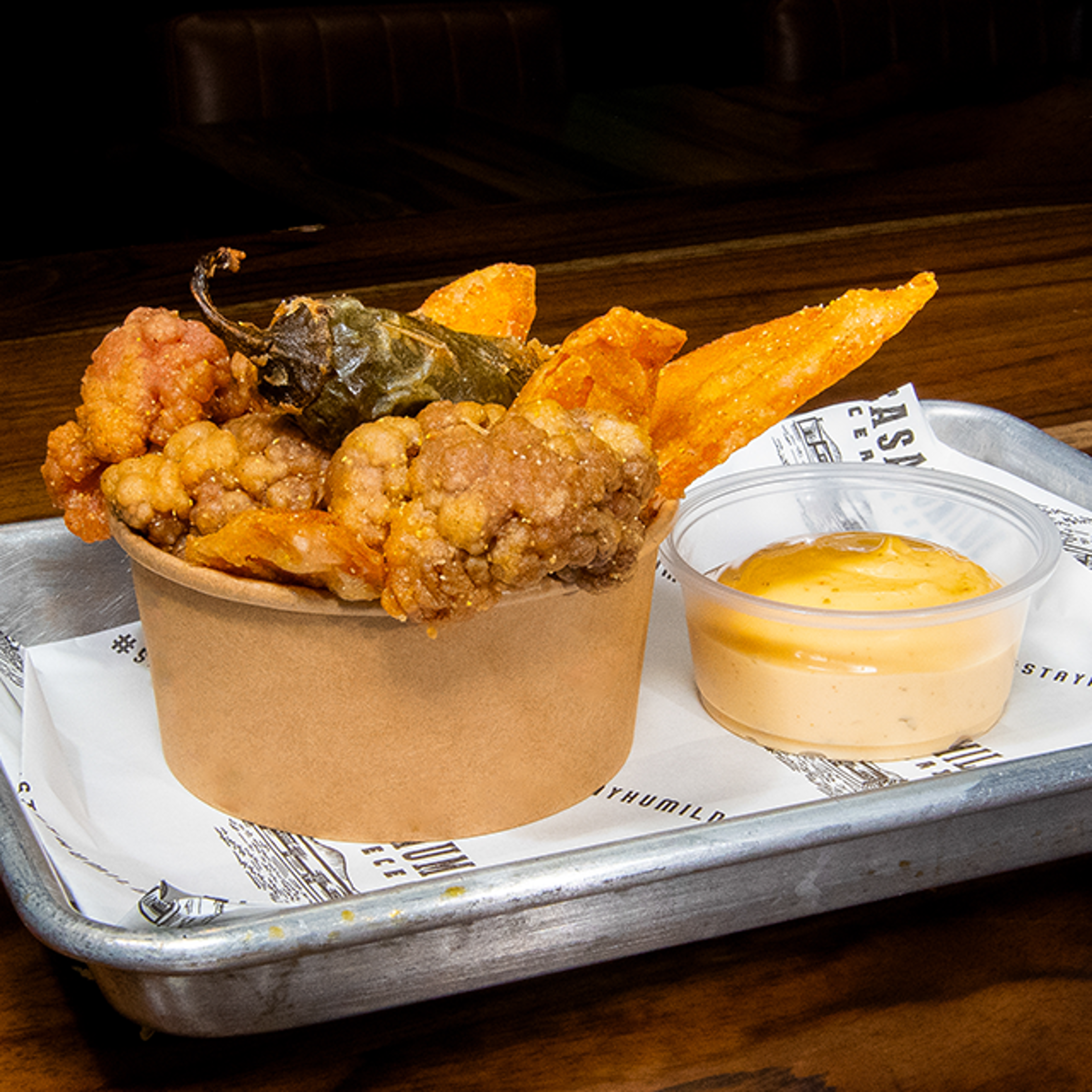 Fried Pickled Cauliflower & Carrots.