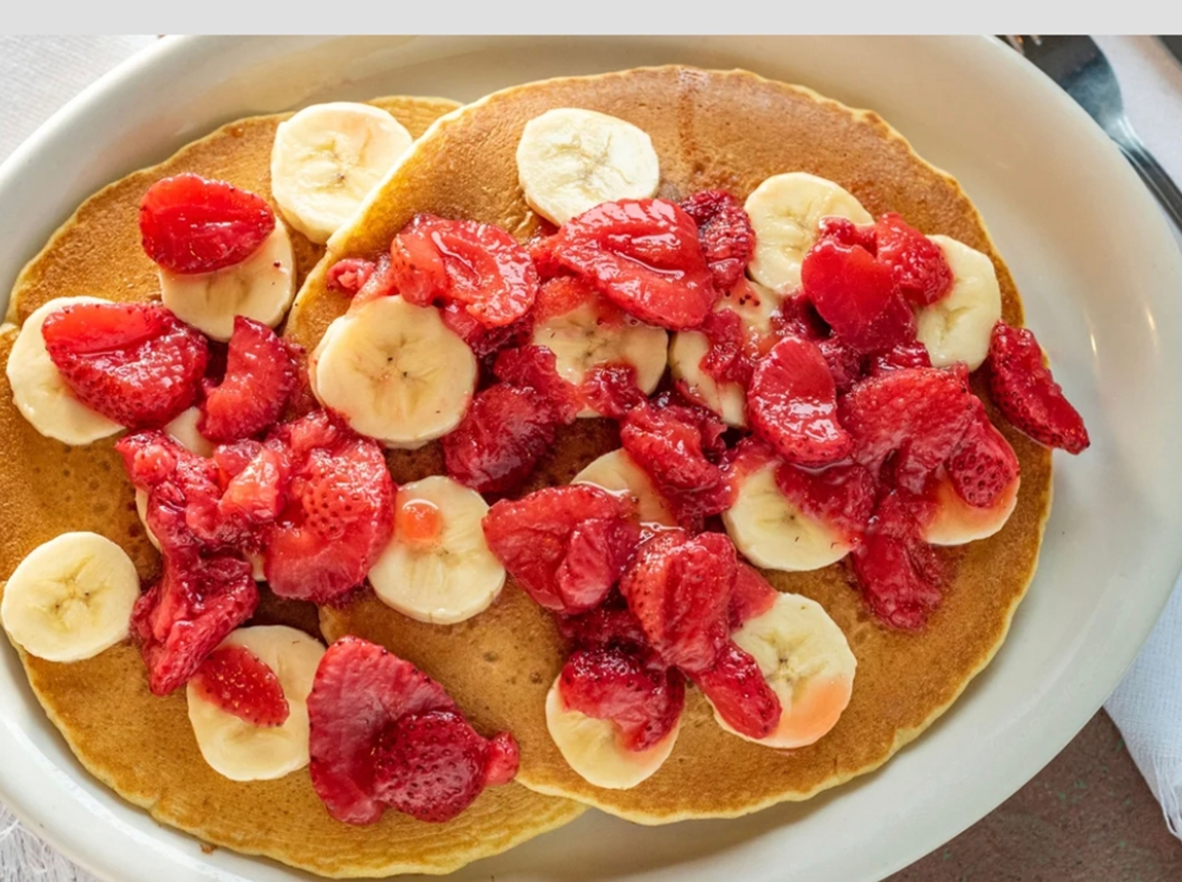 Strawberry Banana Pancakes.