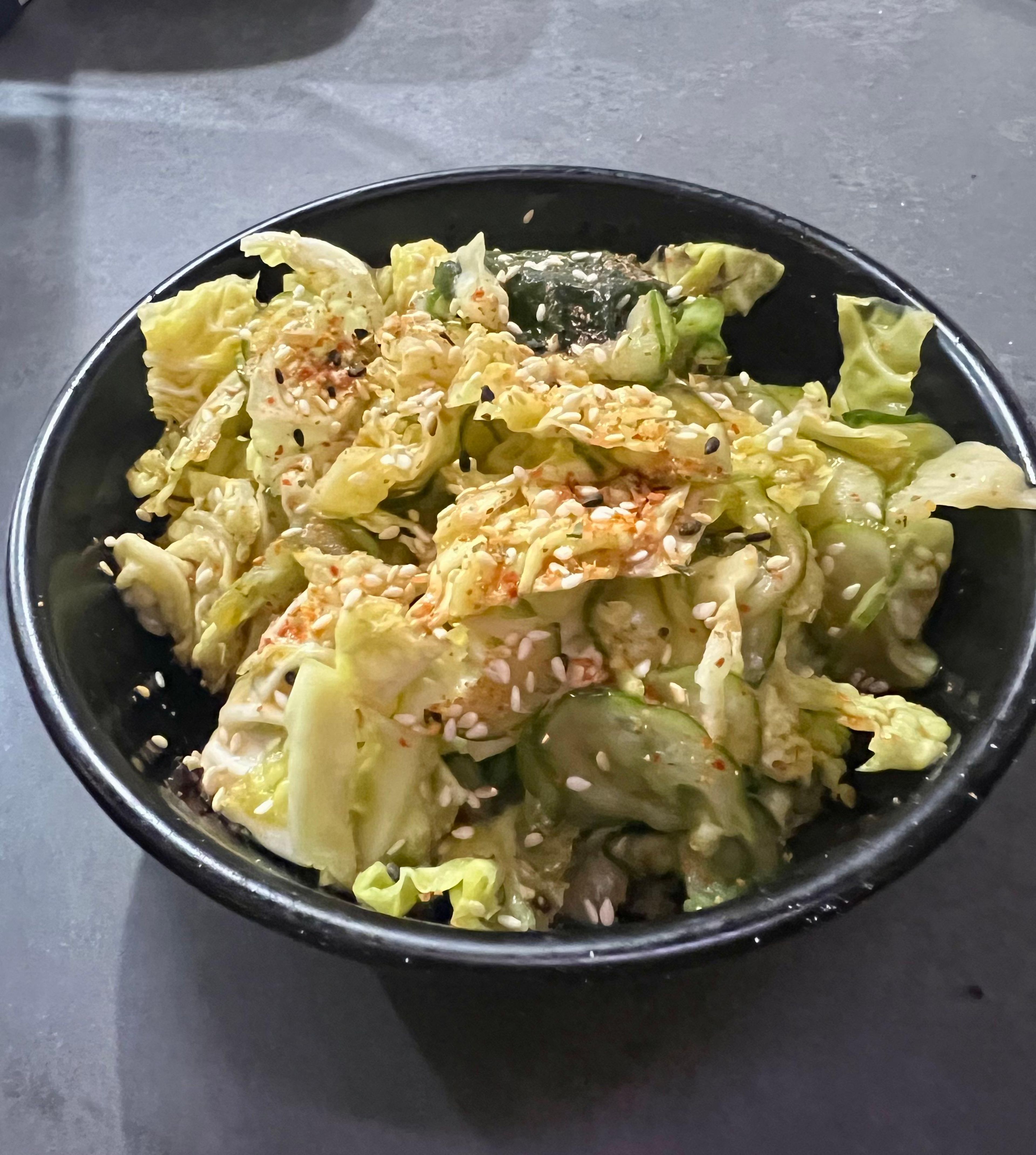 Cucumbers & Cabbage.